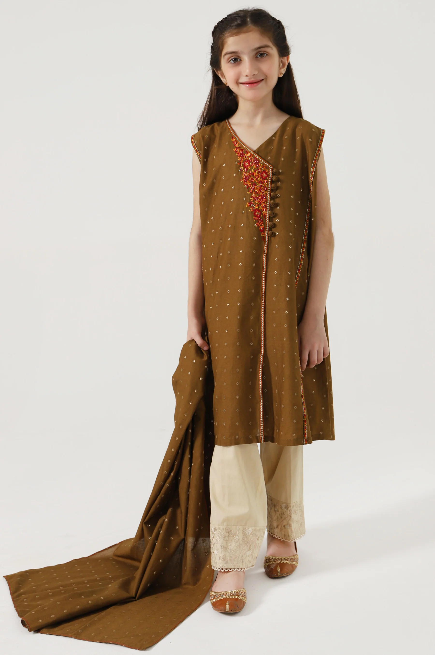 Stitched 2 Piece Embroidered Jacquard Suit