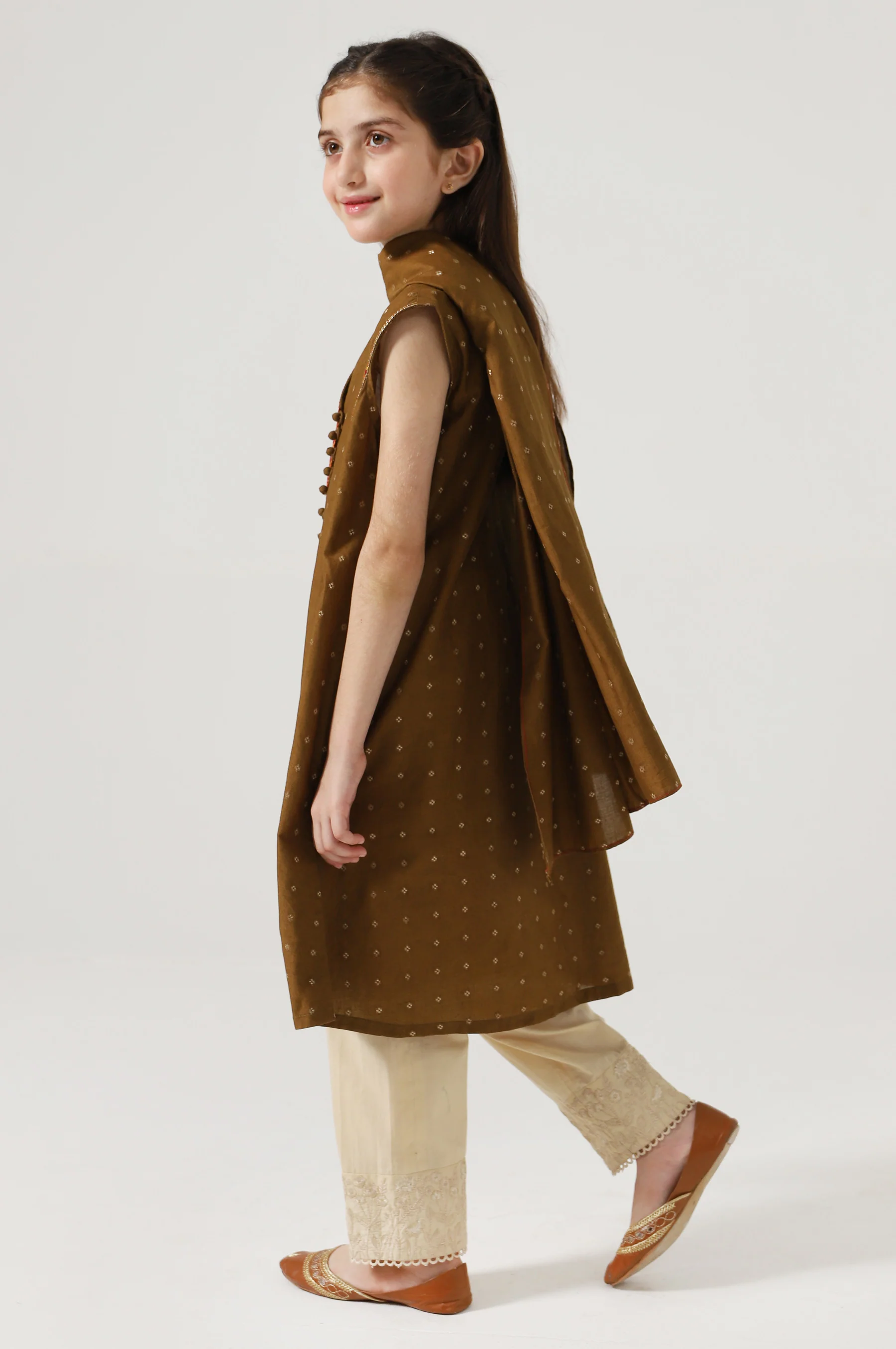 Stitched 2 Piece Embroidered Jacquard Suit - Image 4