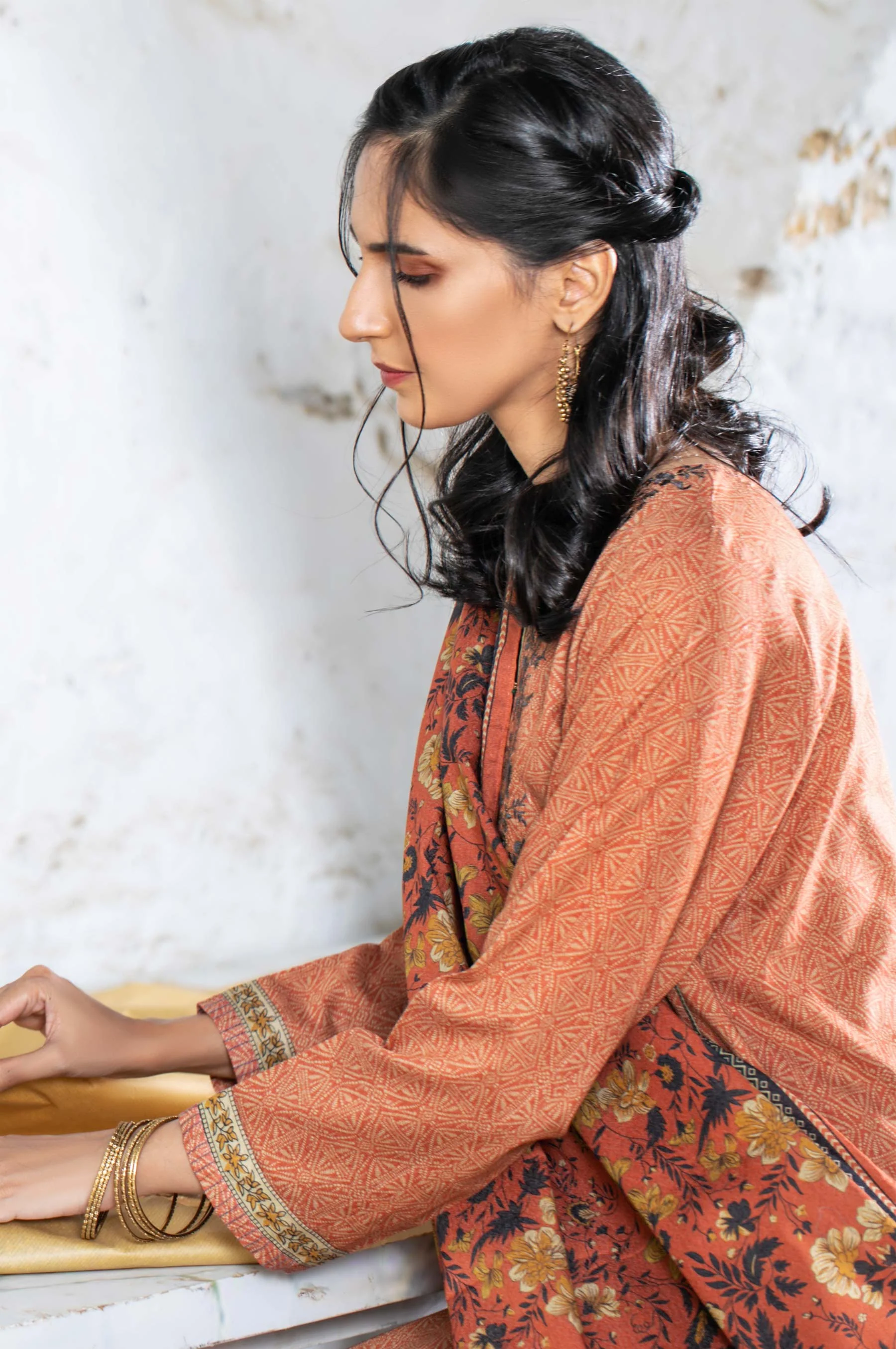 Stitched 2 Piece Embroidered Karandi Suit - Image 3