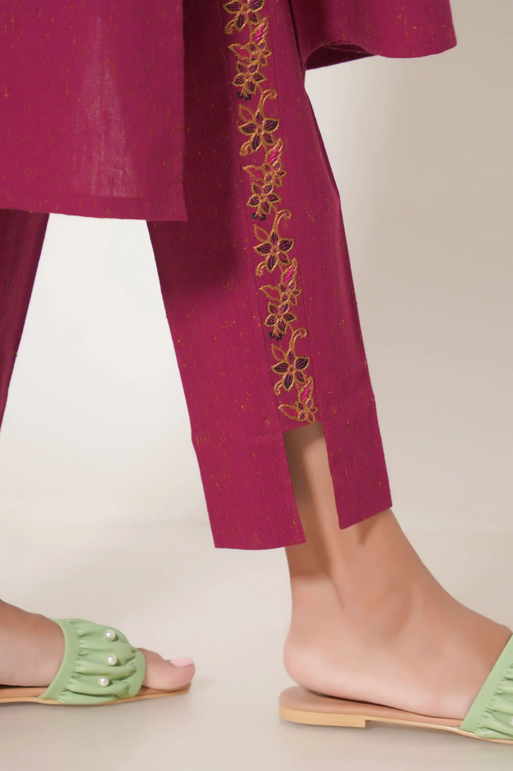 Stitched 2 Pc Embroidered Neps Khaddar Suit - Image 6