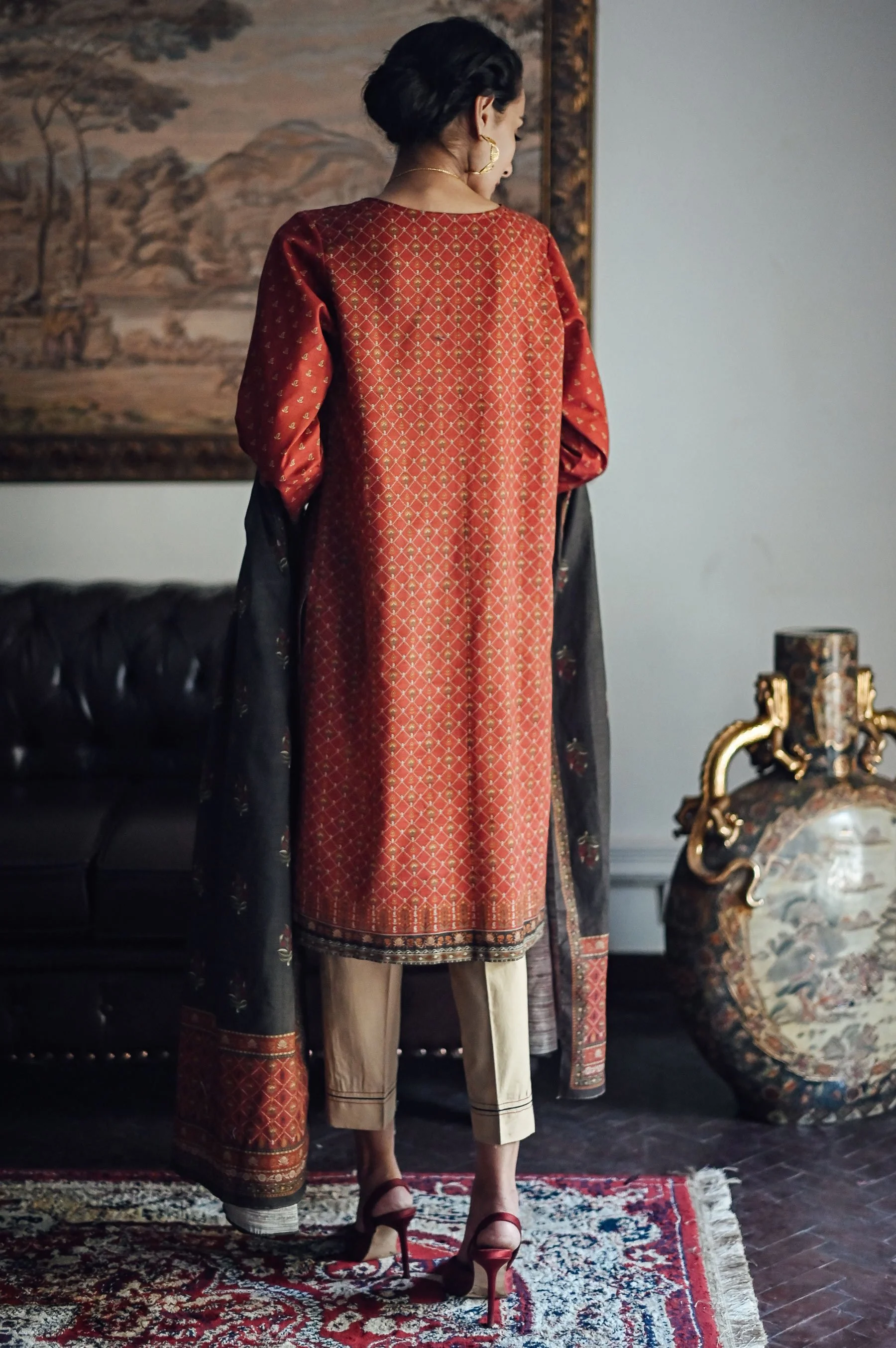 Stitched 2 Piece Embroidered Khaddar Suit - Image 2