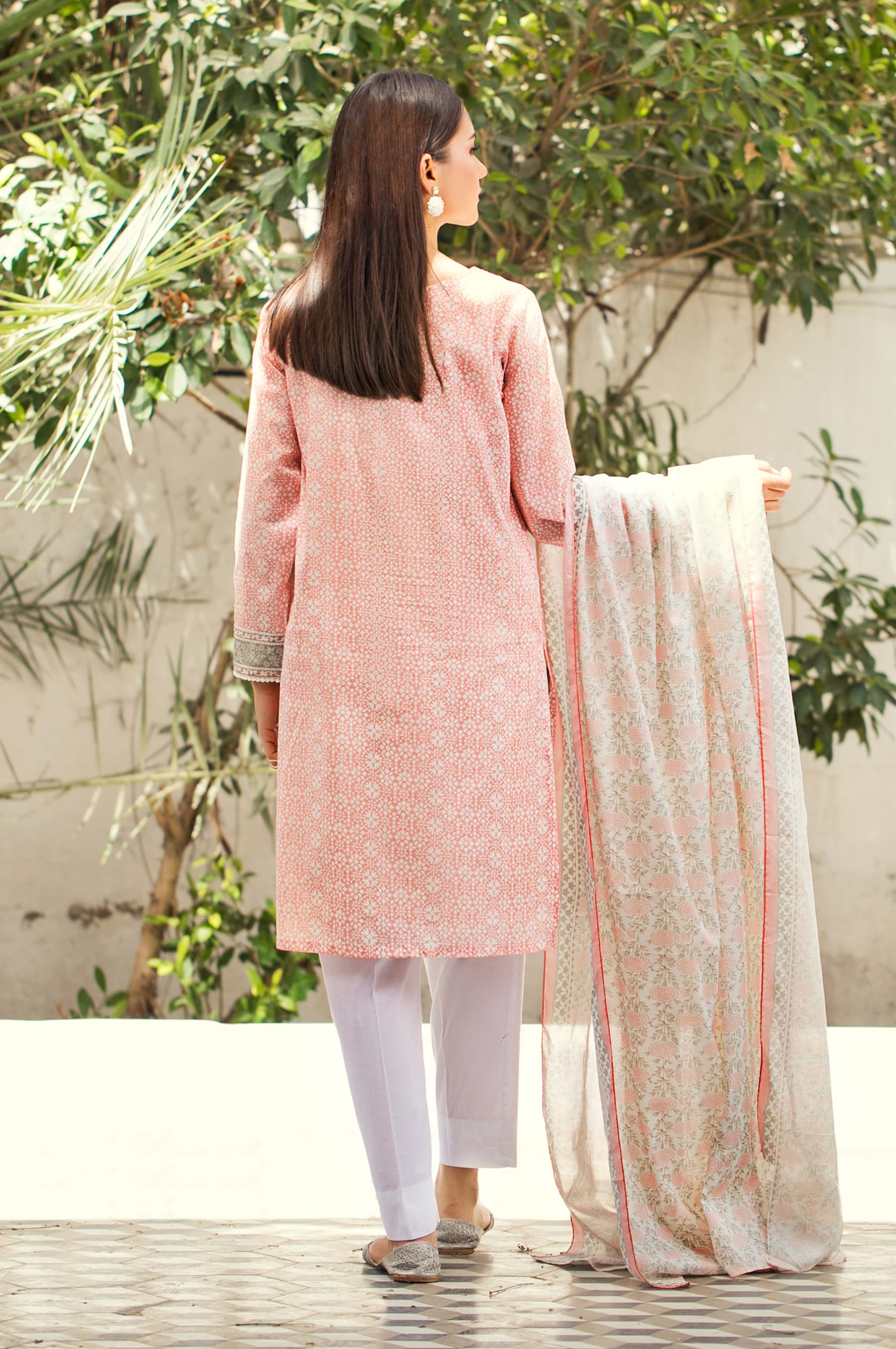 Stitched 2 Piece Embroidered Lawn Suit - Image 2
