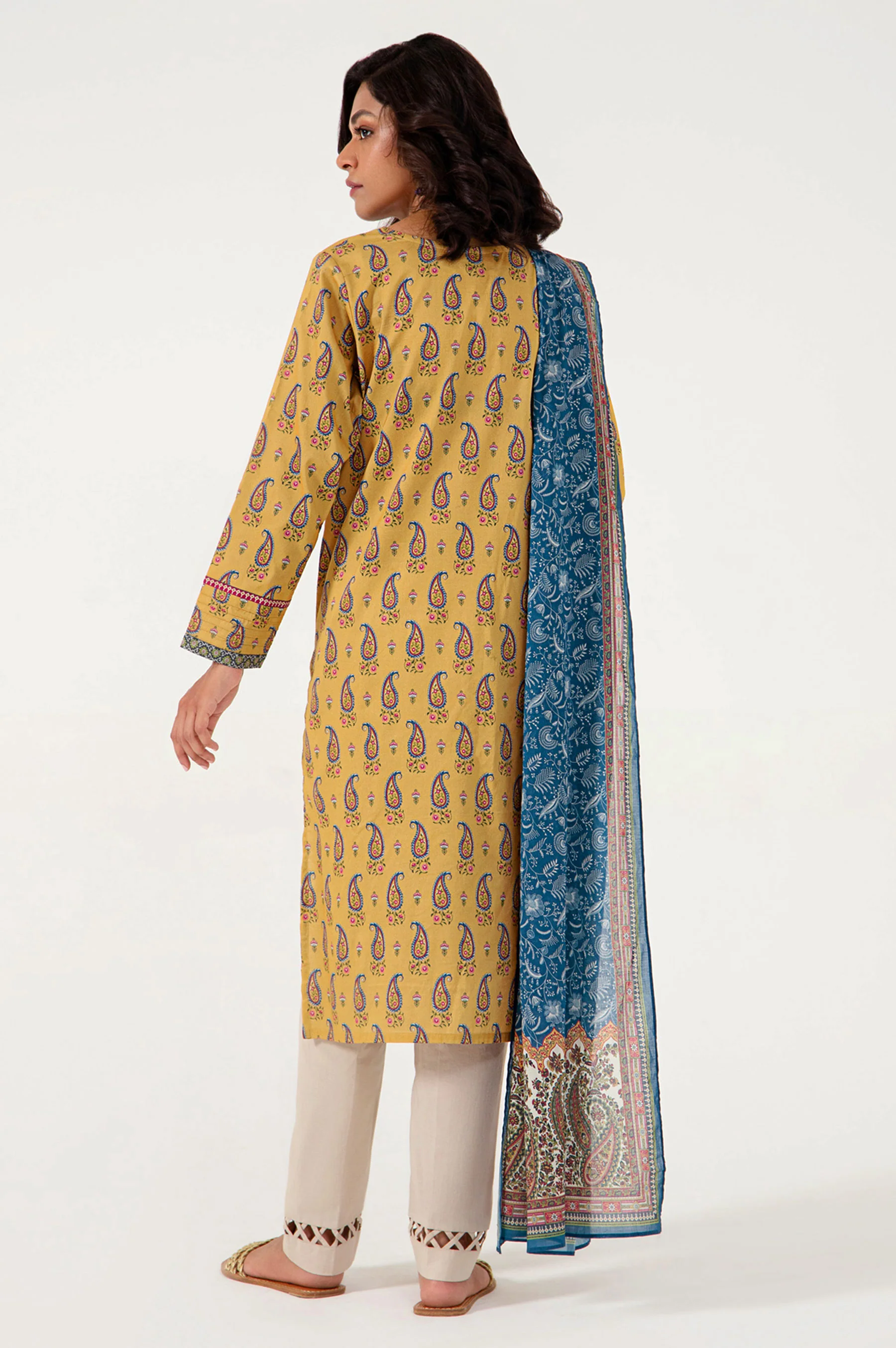Stitched 2 Piece Embroidered Lawn Suit - Image 2