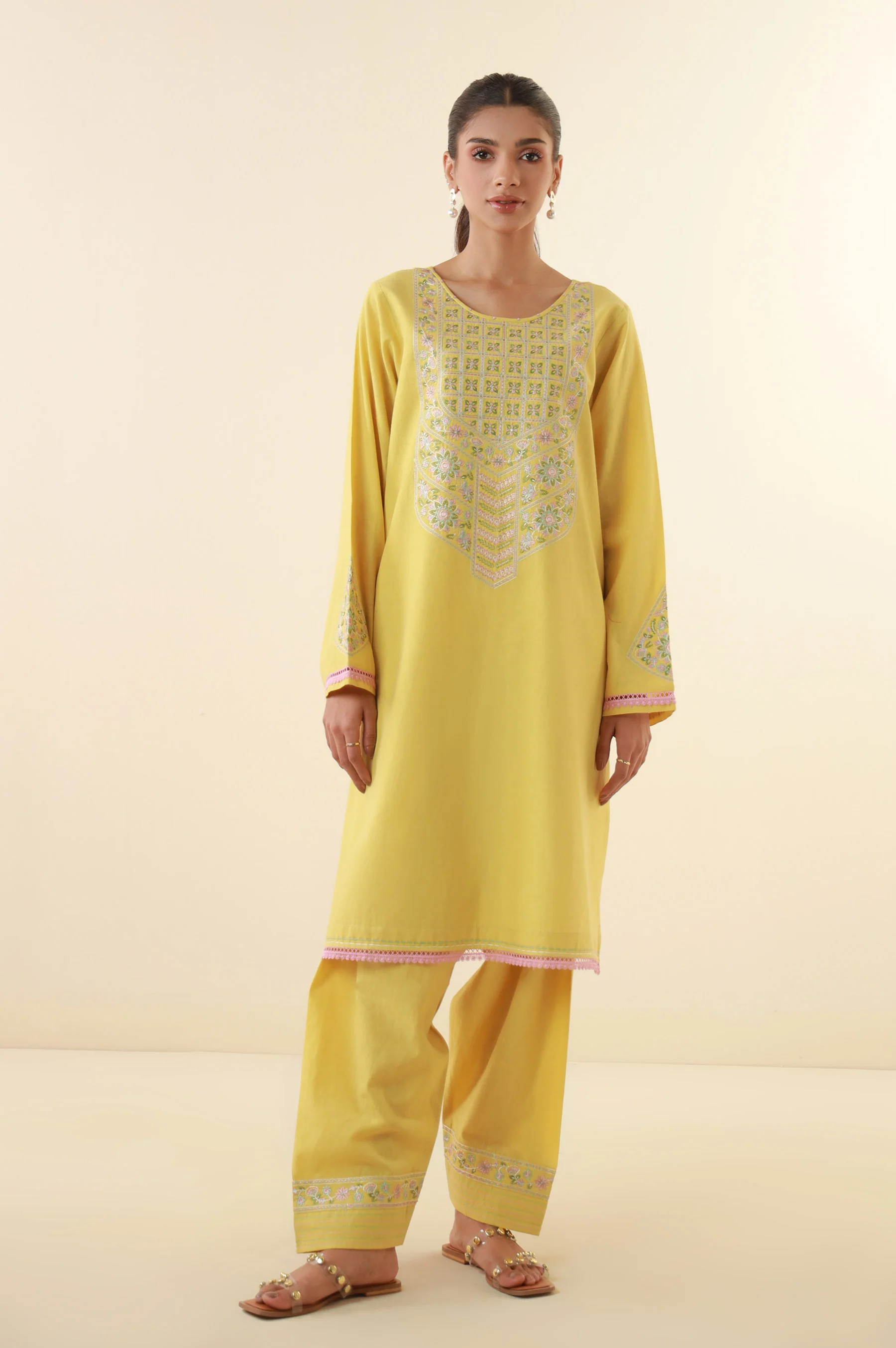 Stitched 2 Piece Embroidered Lawn Suit
