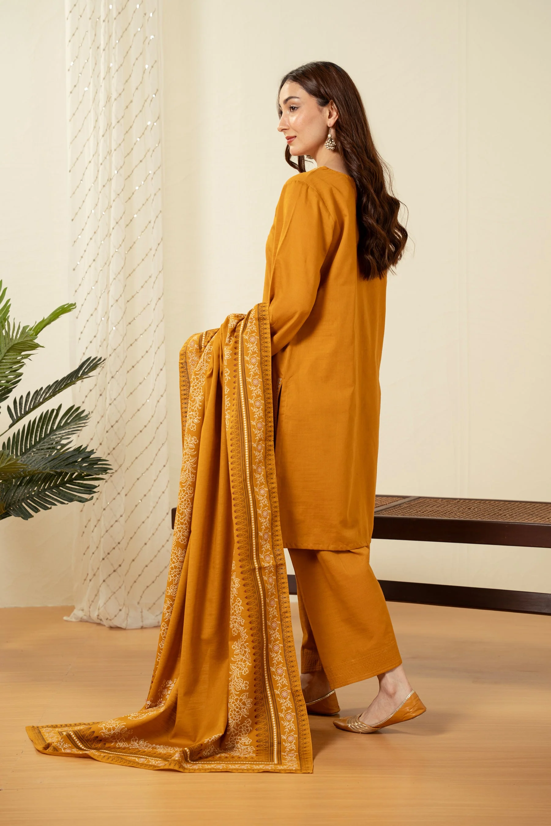 EMBROIDERED LINEN VISCOSE STITCHED SHIRT BOTTOM - Image 6