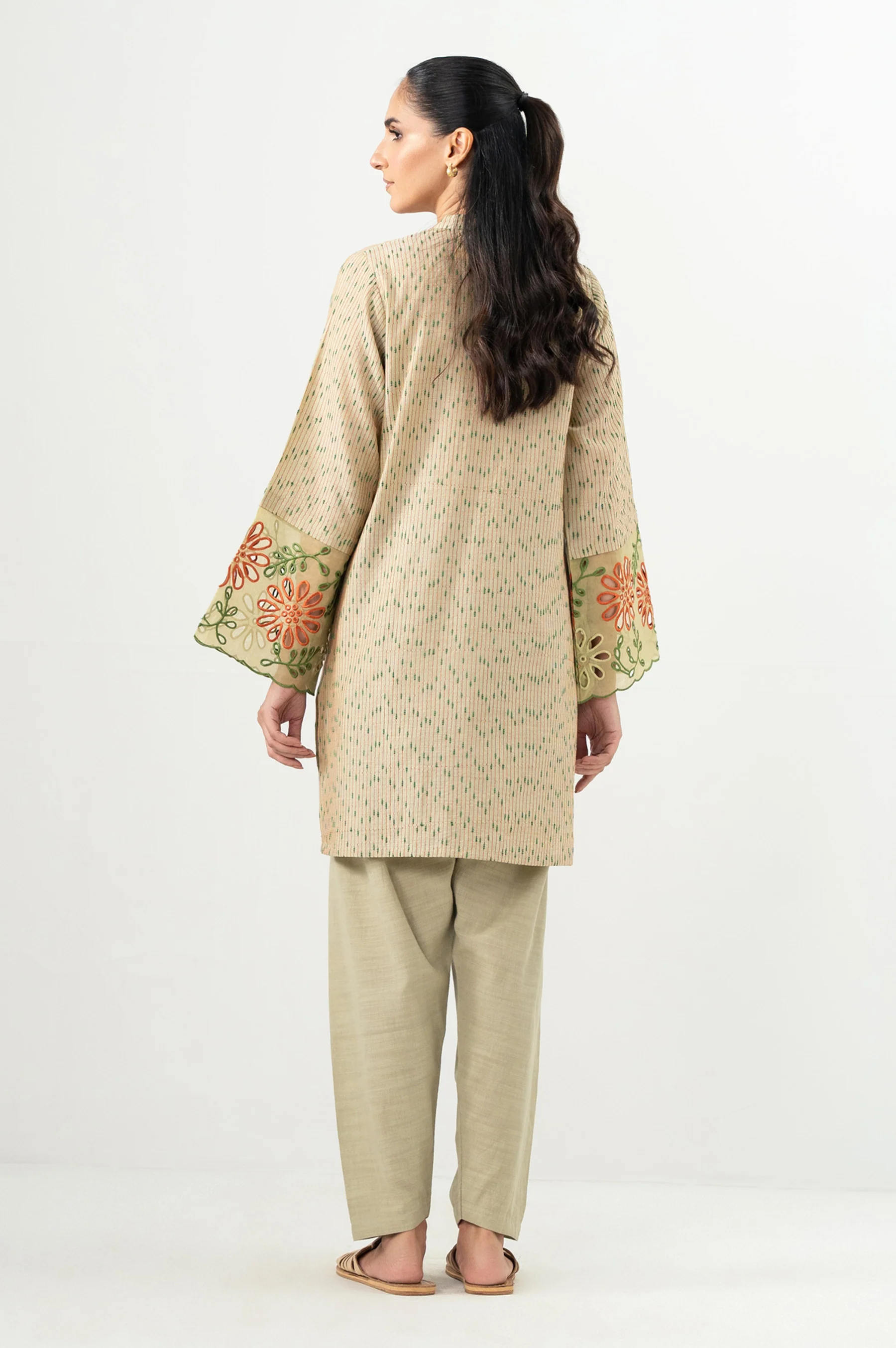STITCHED EMBROIDERED SHIRT BOTTOM - Image 4