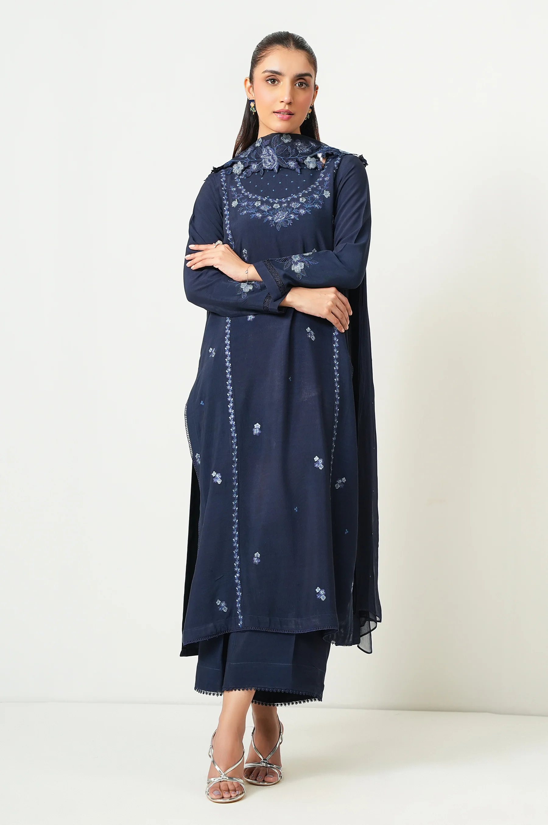 EMBROIDERED SHIRT BOTTOM SUIT