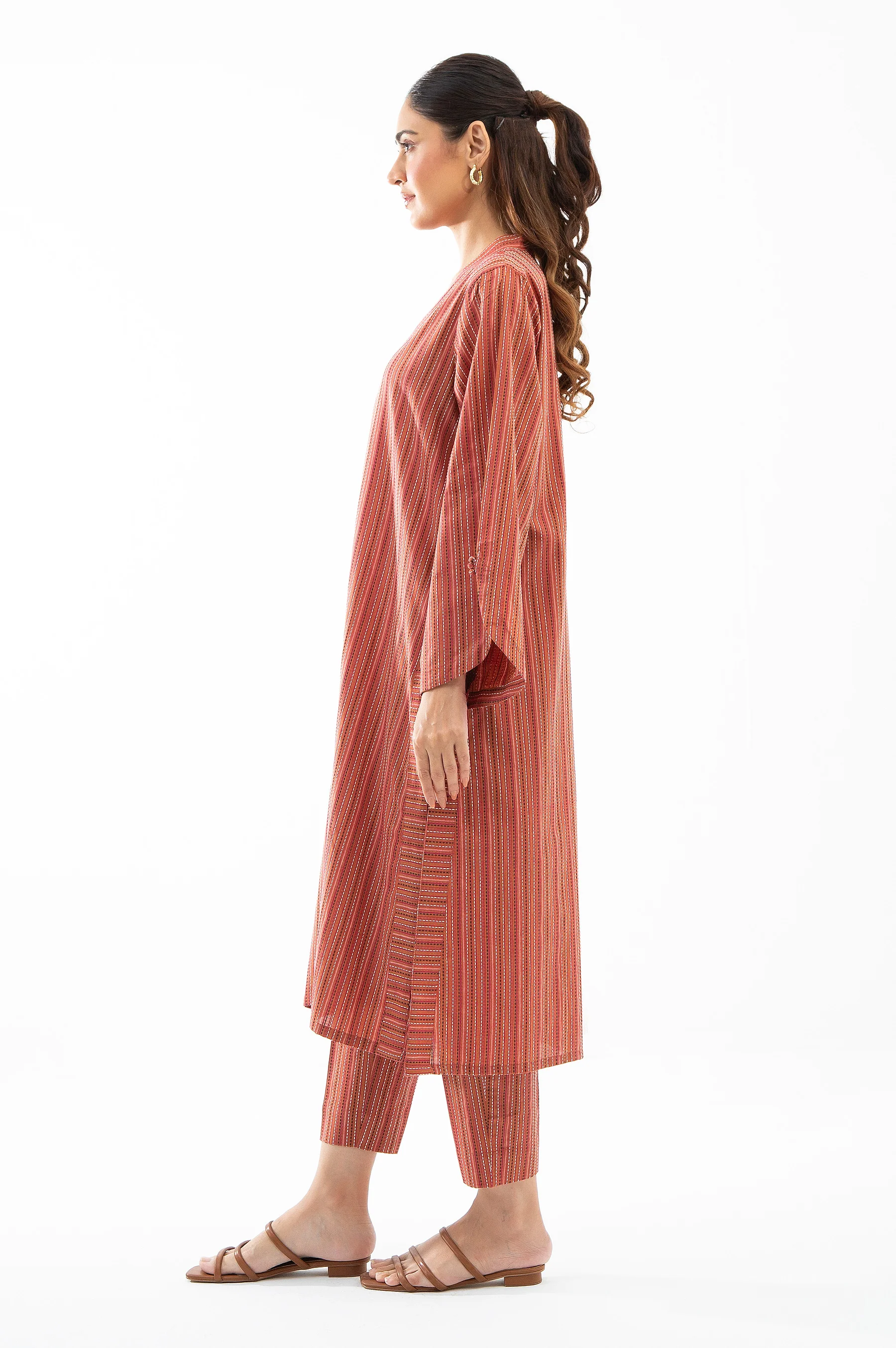 STITCHED EMBROIDERED YARN DYED SHIRT BOTTOM - Image 6