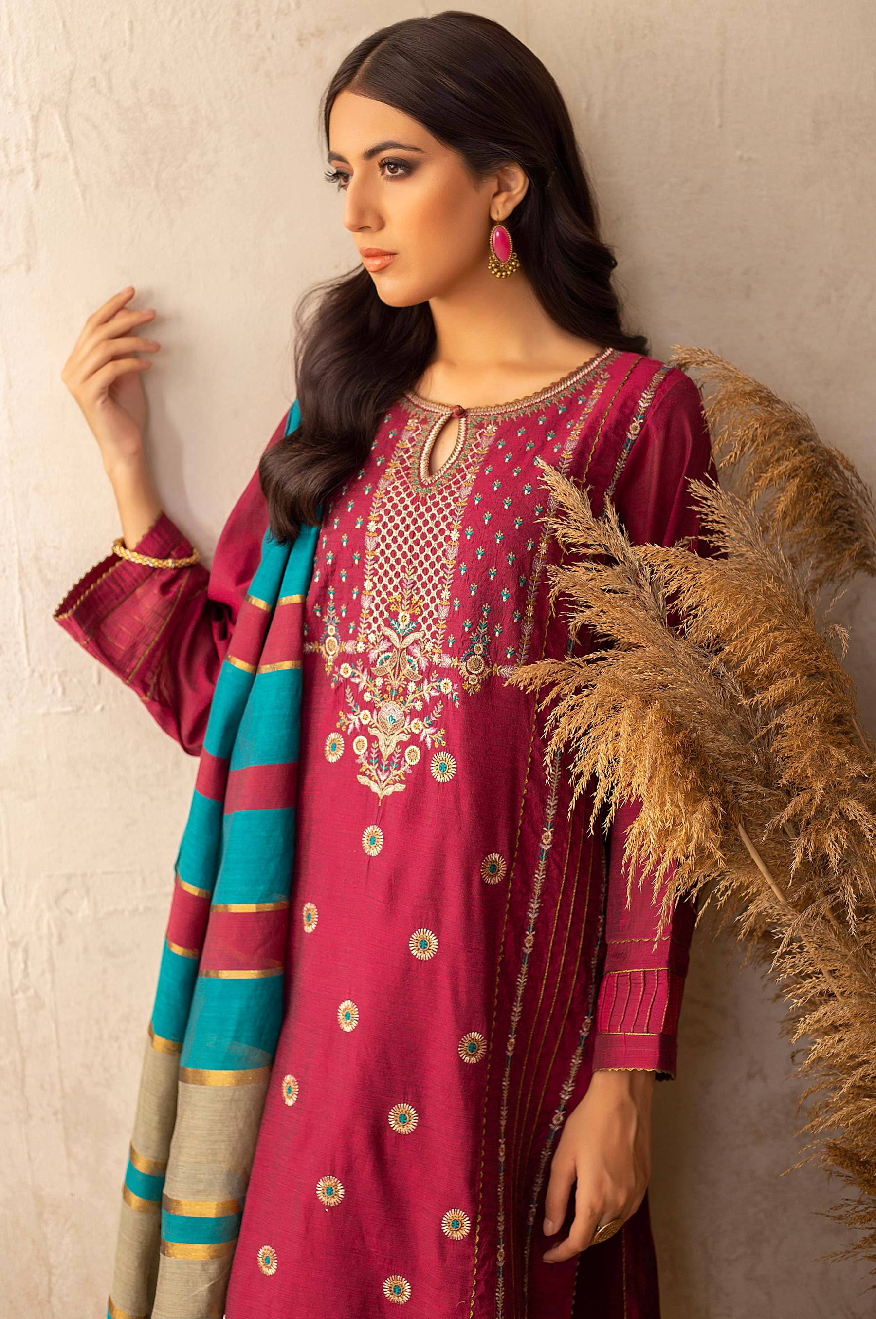 Stitched 2 Piece Plain Staple Embroidered Suit - Image 3