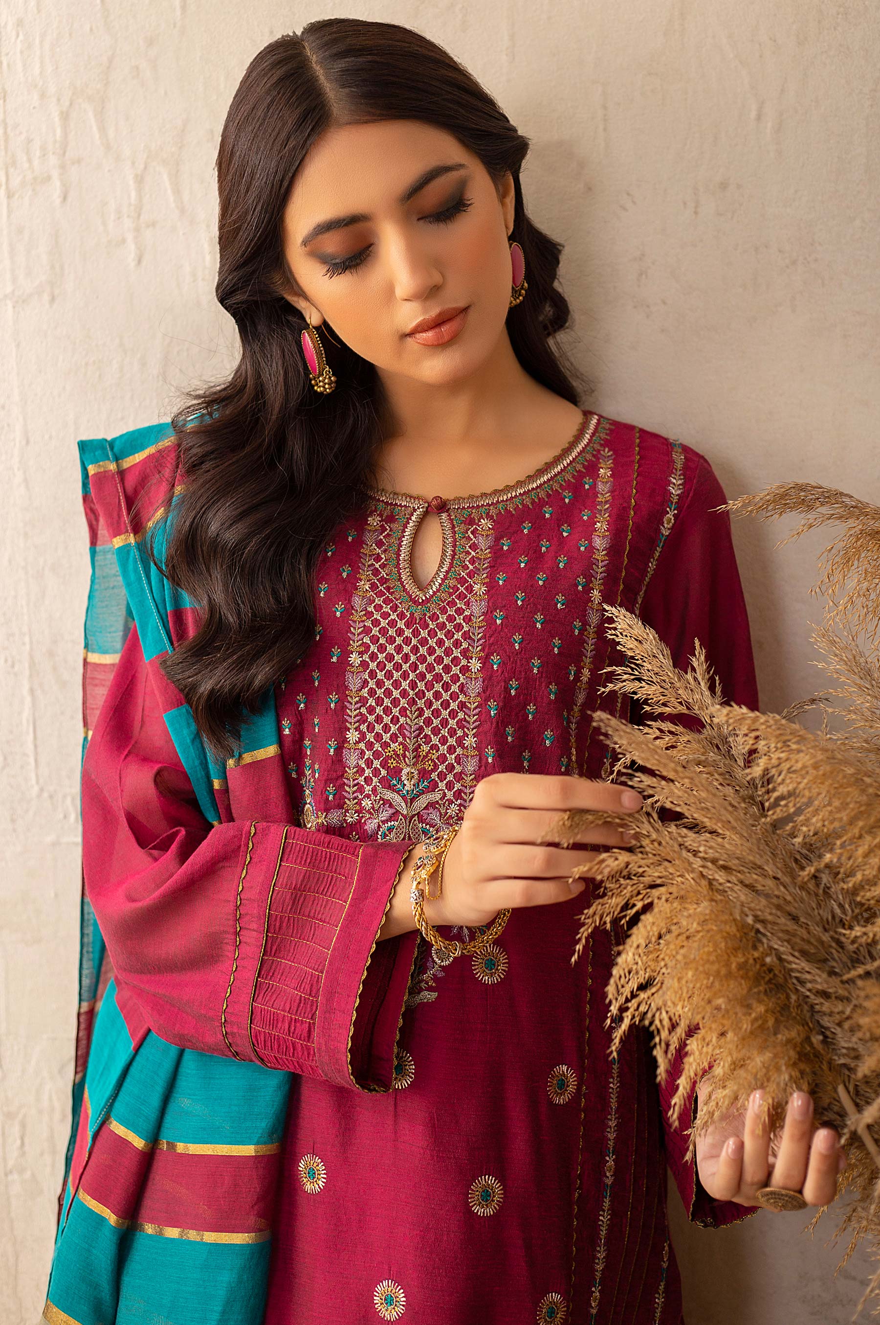 Stitched 2 Piece Plain Staple Embroidered Suit - Image 4