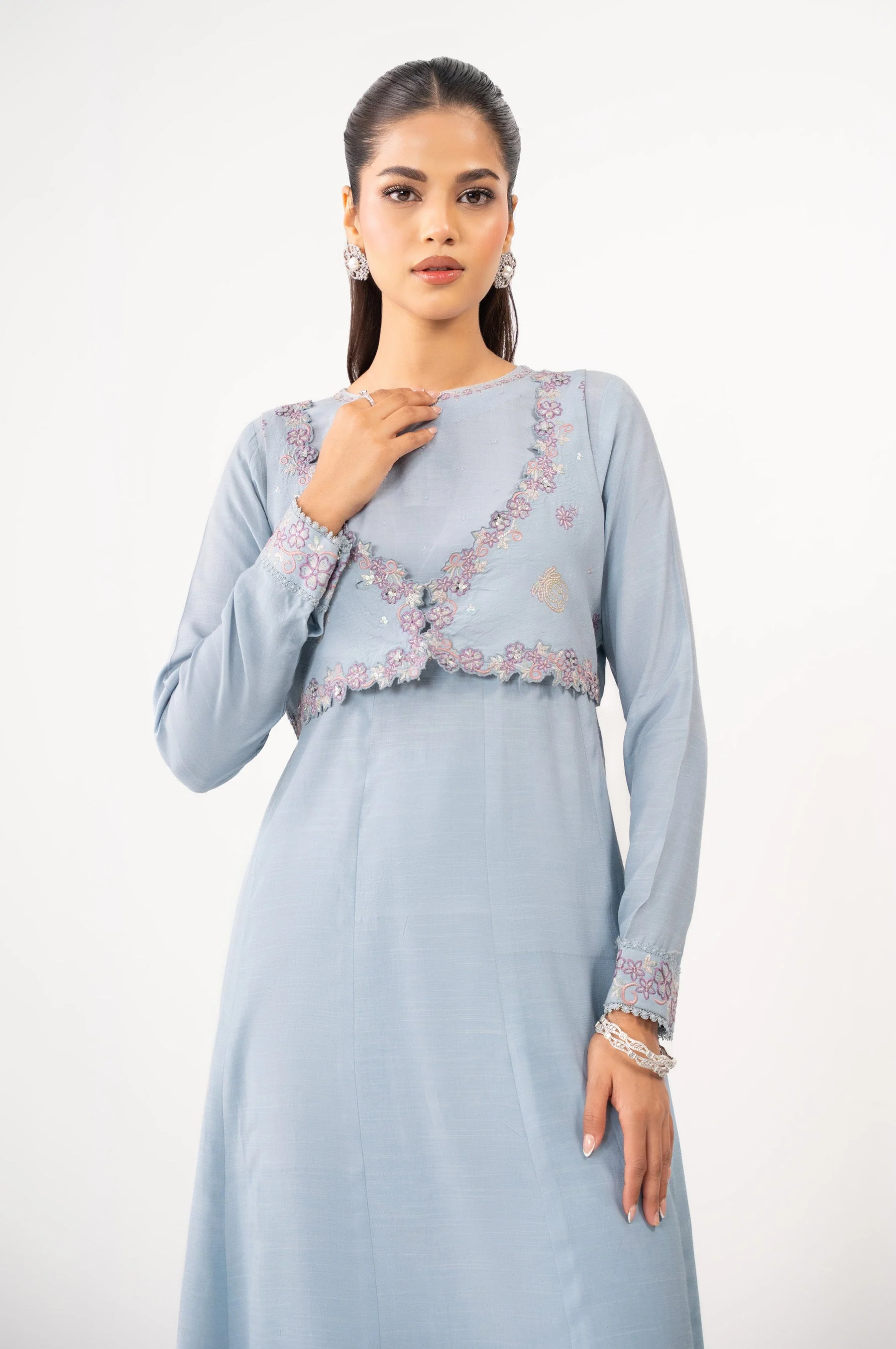 STITCHED EMBROIDERED SHIRT & BOTTOM (FACTORY E-OUTLET) - Image 3