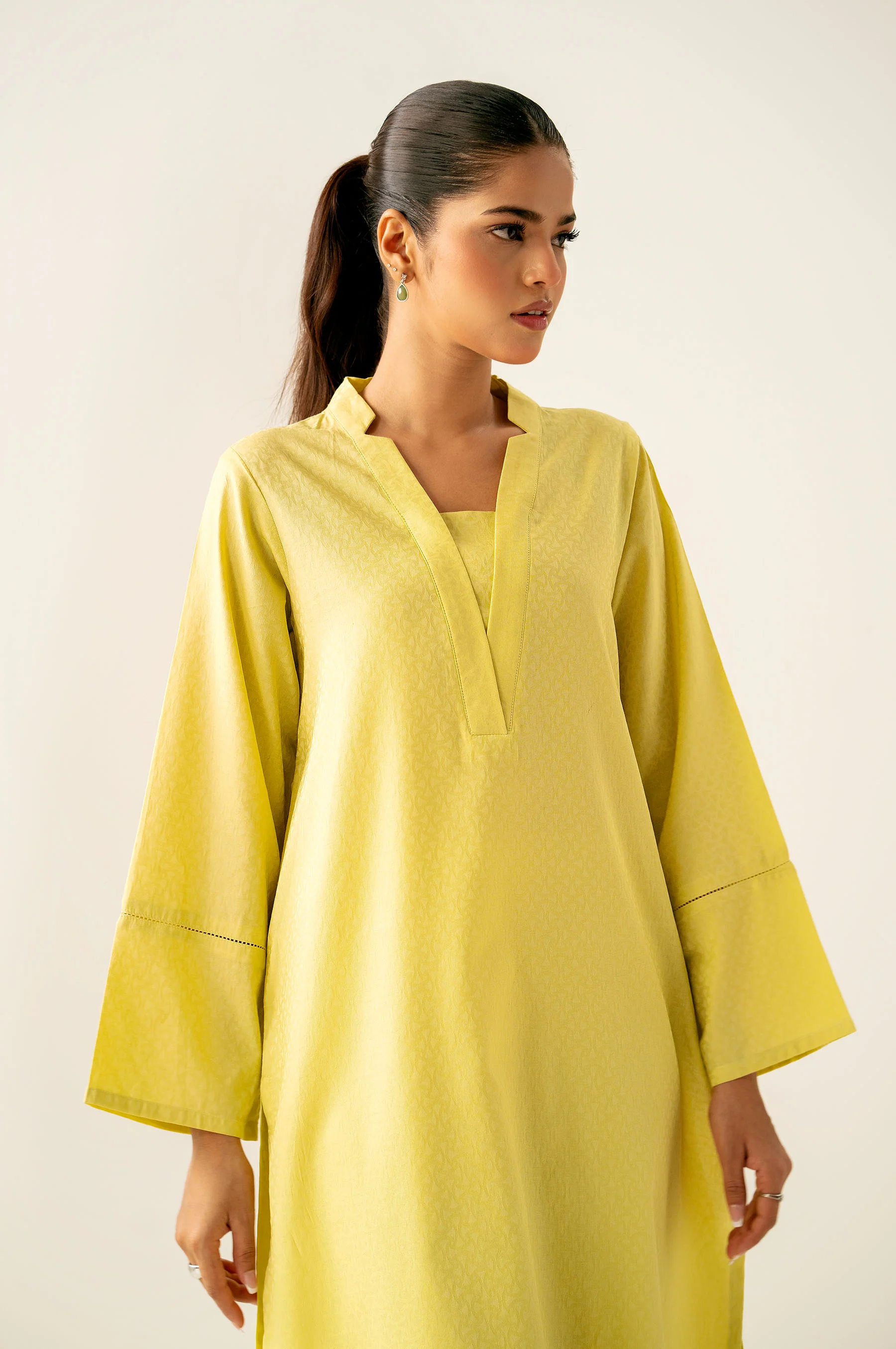 Stitched 2 Piece Embroidered Satin Jacquard Suit - Image 2