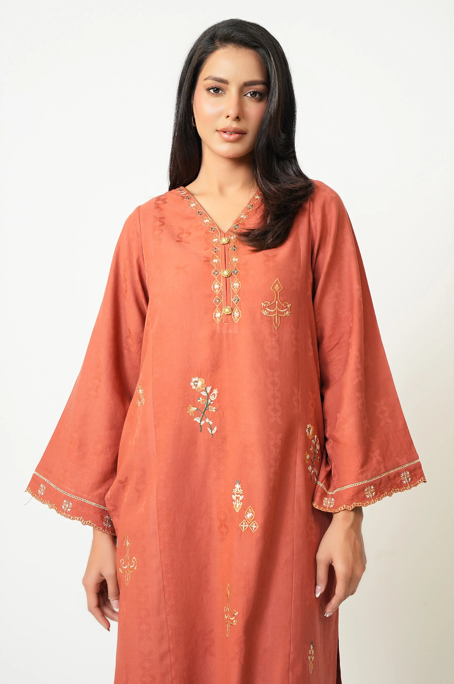 STITCHED EMBROIDERED SHIRT BOTTOM (FACTORY E-OUTLET) - Image 2
