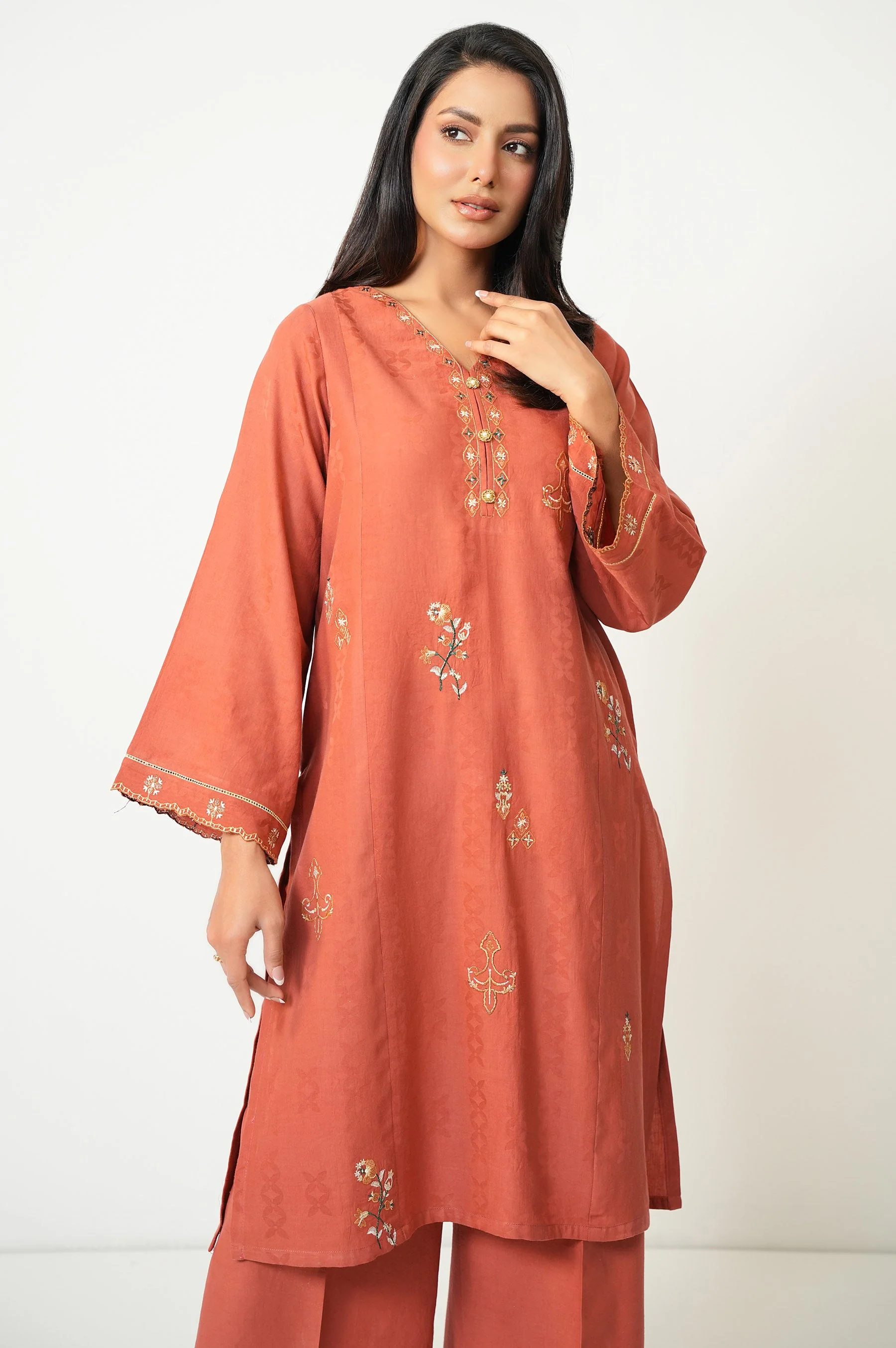 STITCHED EMBROIDERED SHIRT BOTTOM (FACTORY E-OUTLET) - Image 5