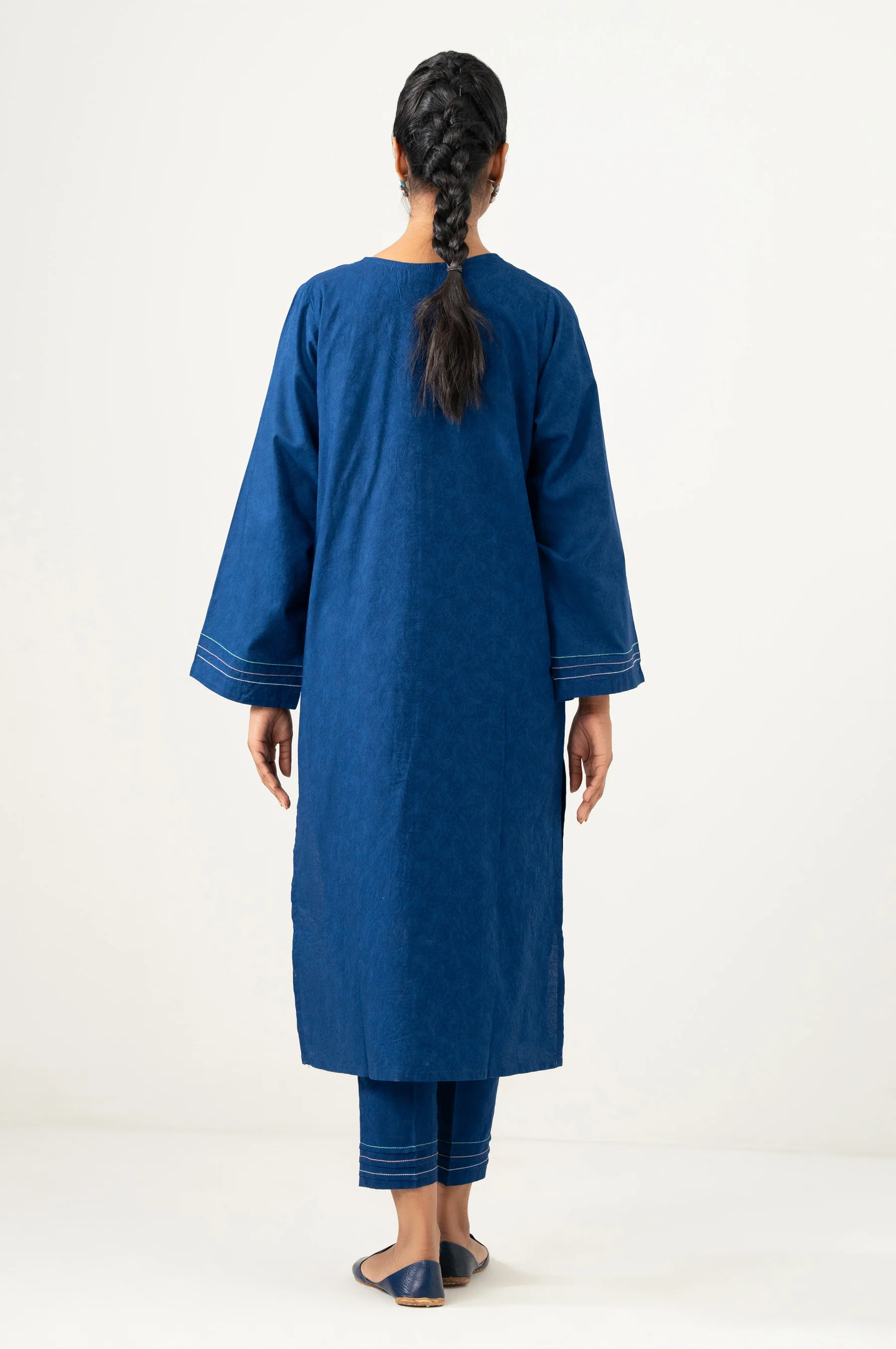Stitched 2 Piece Embroidered Self Jacquard Suit - Image 4