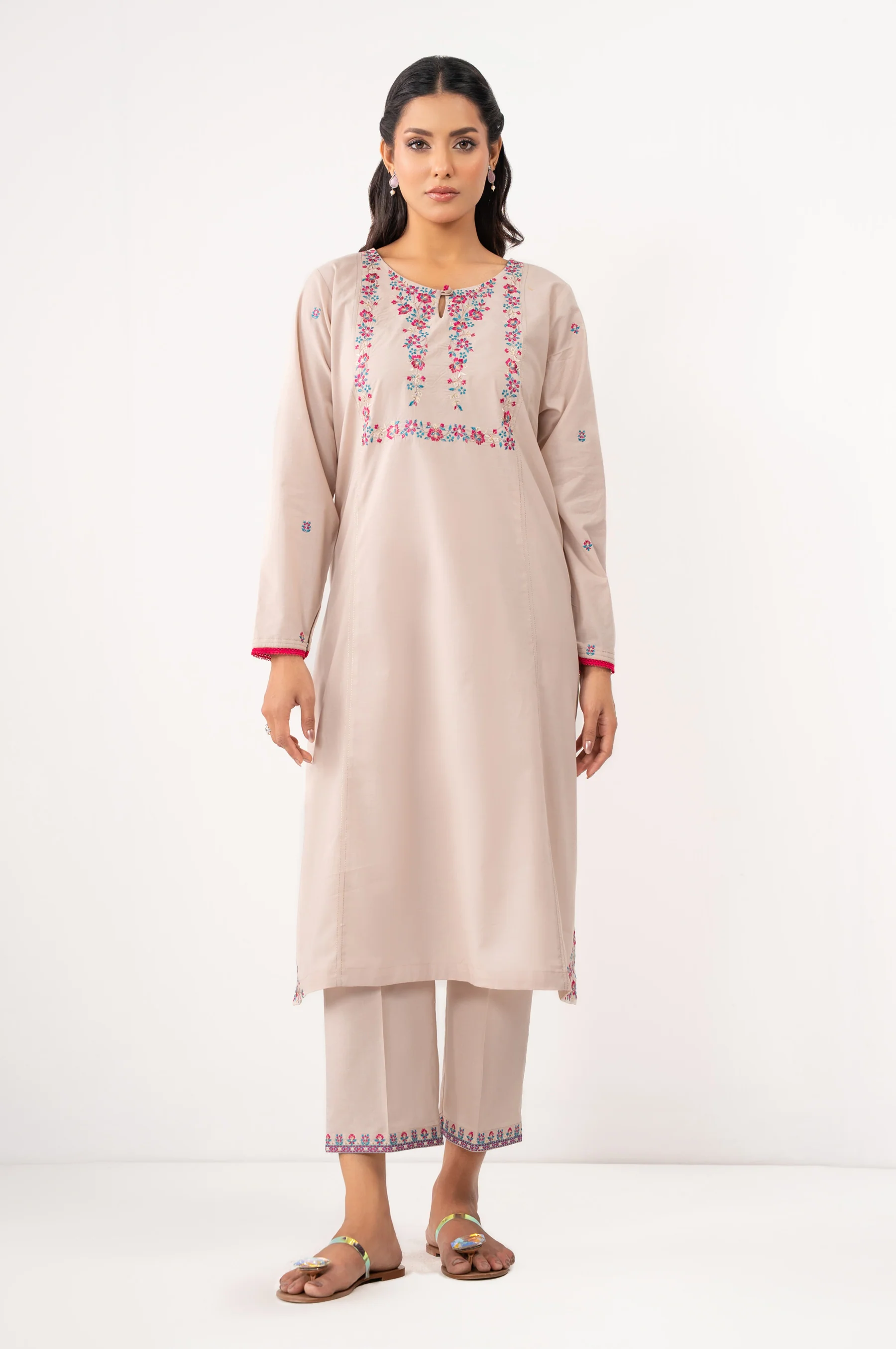 DYED EMBROIDERED SUIT