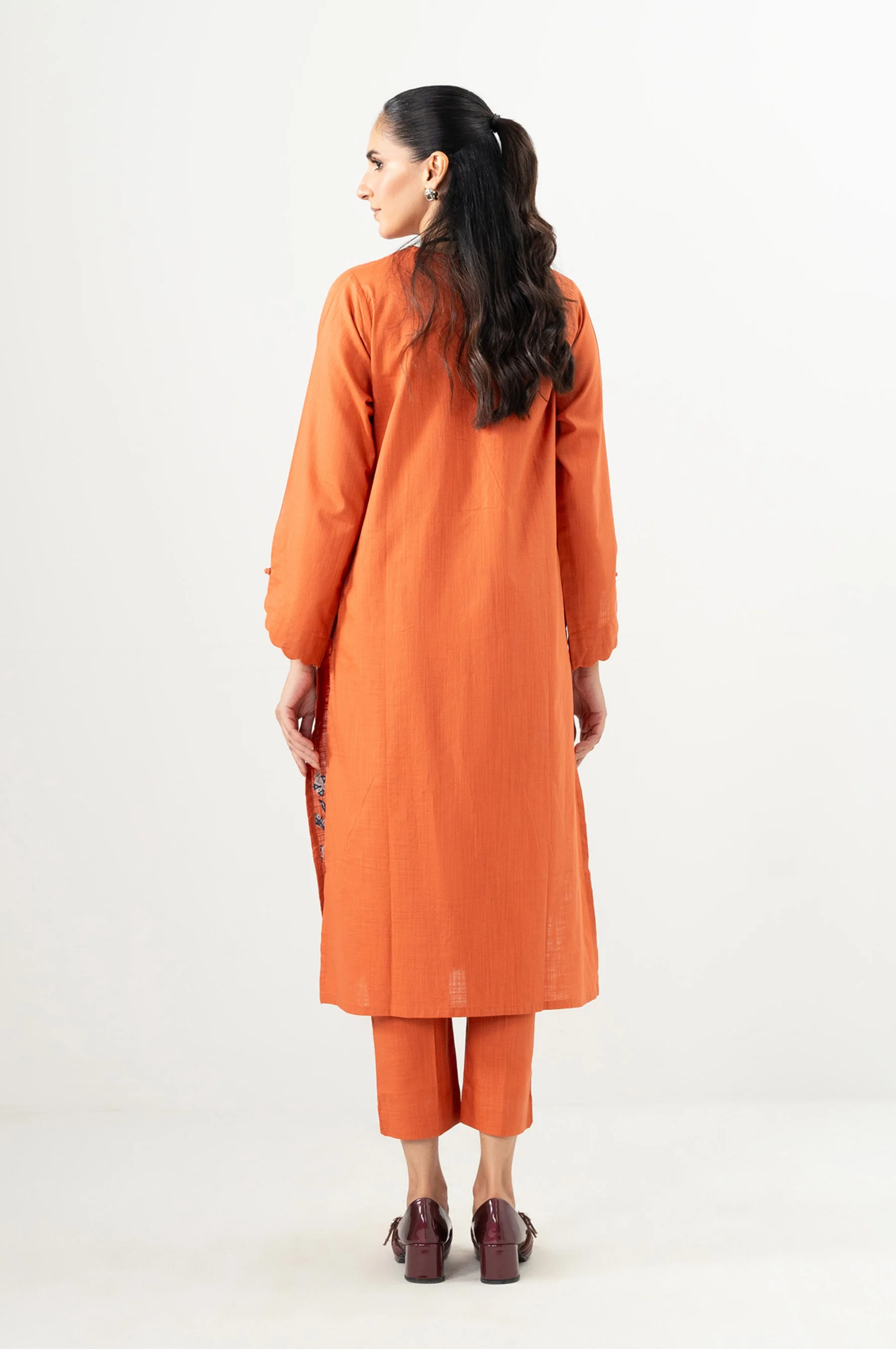 Stitched 2 Piece Embroidered Slub Suit - Image 4
