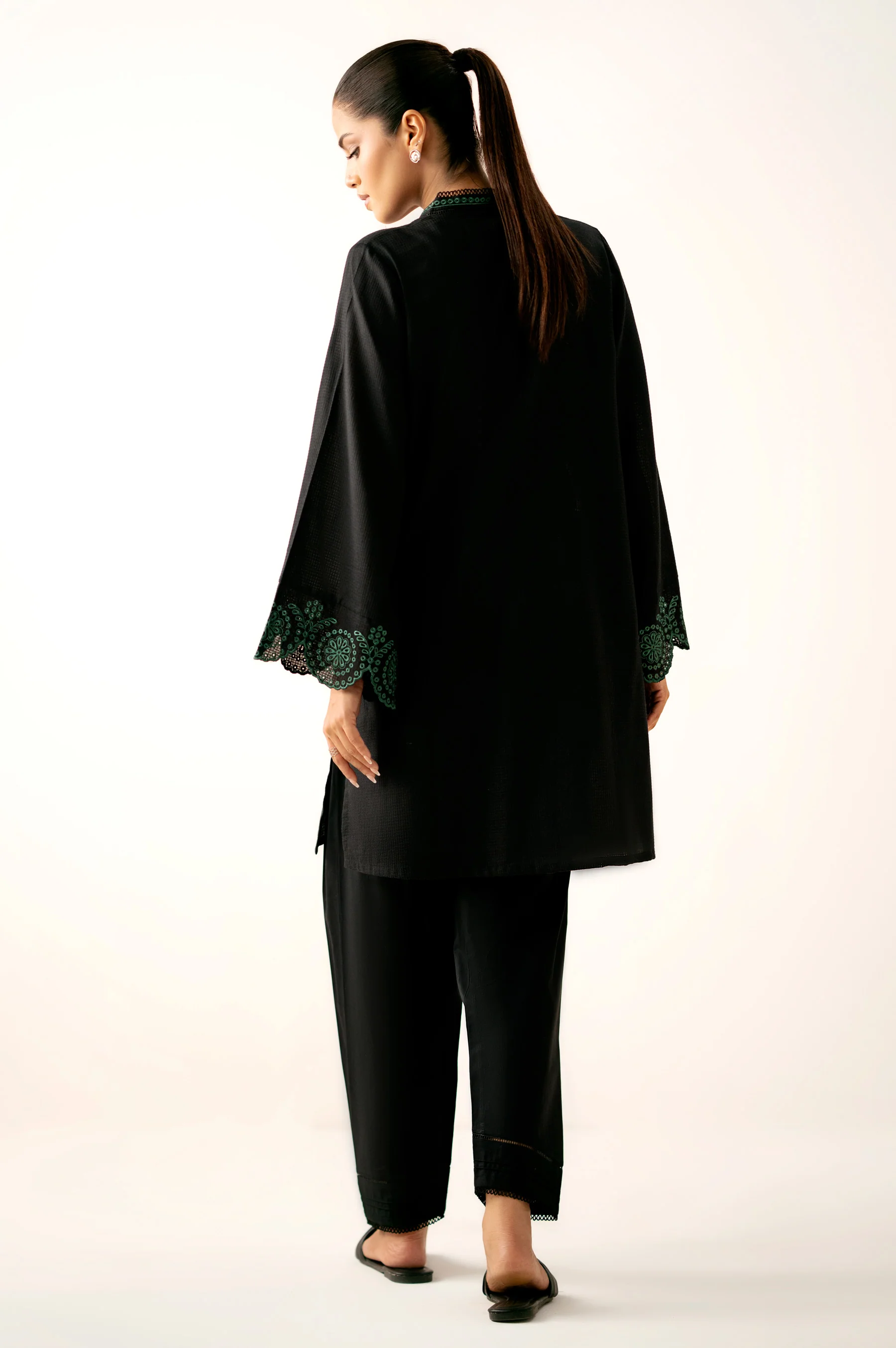 Stitched 2 Piece Embroidered Small Checks Suit - Image 6