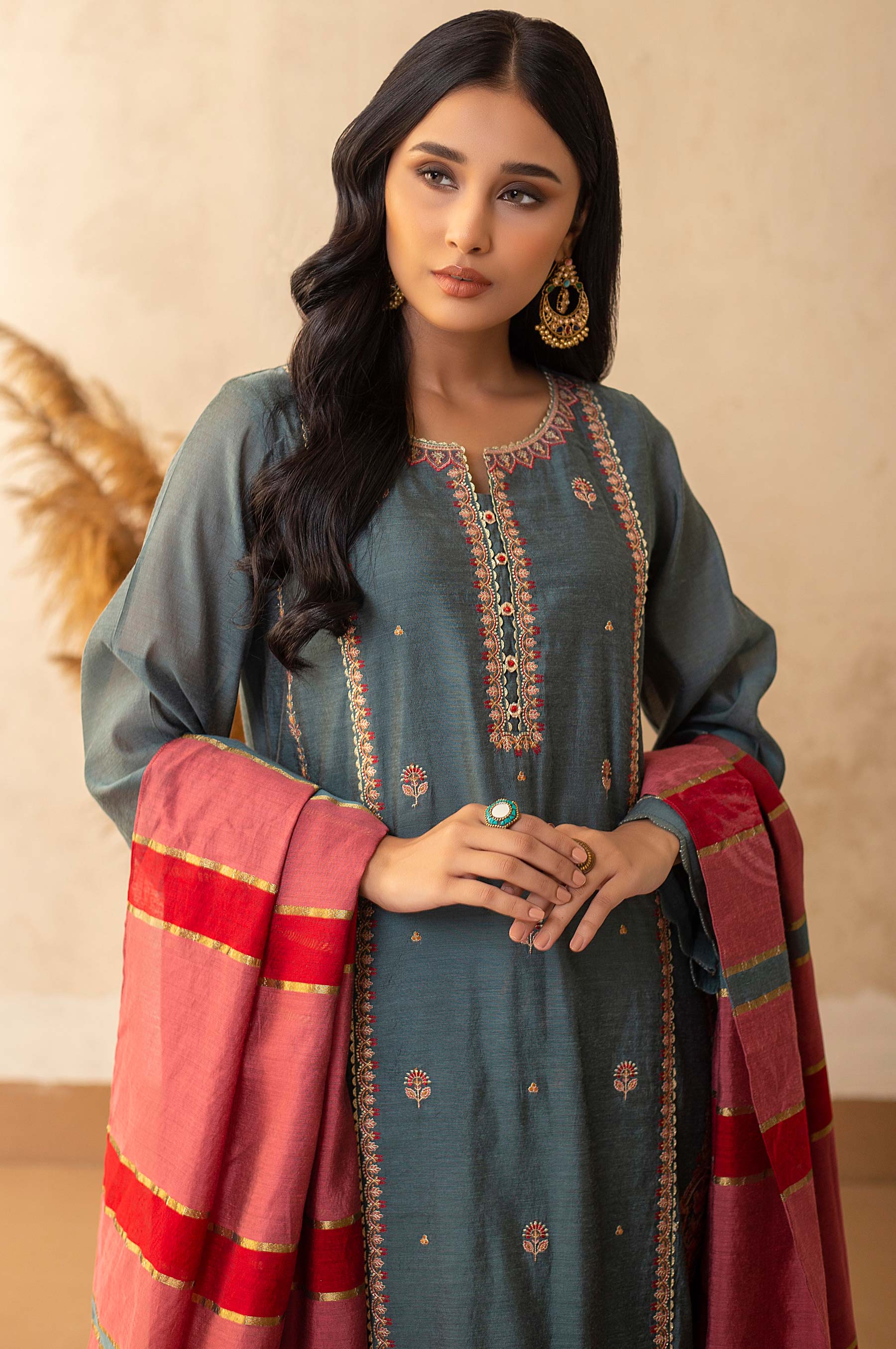 Stitched 2 Piece Staple Embroidered Suit - Image 5