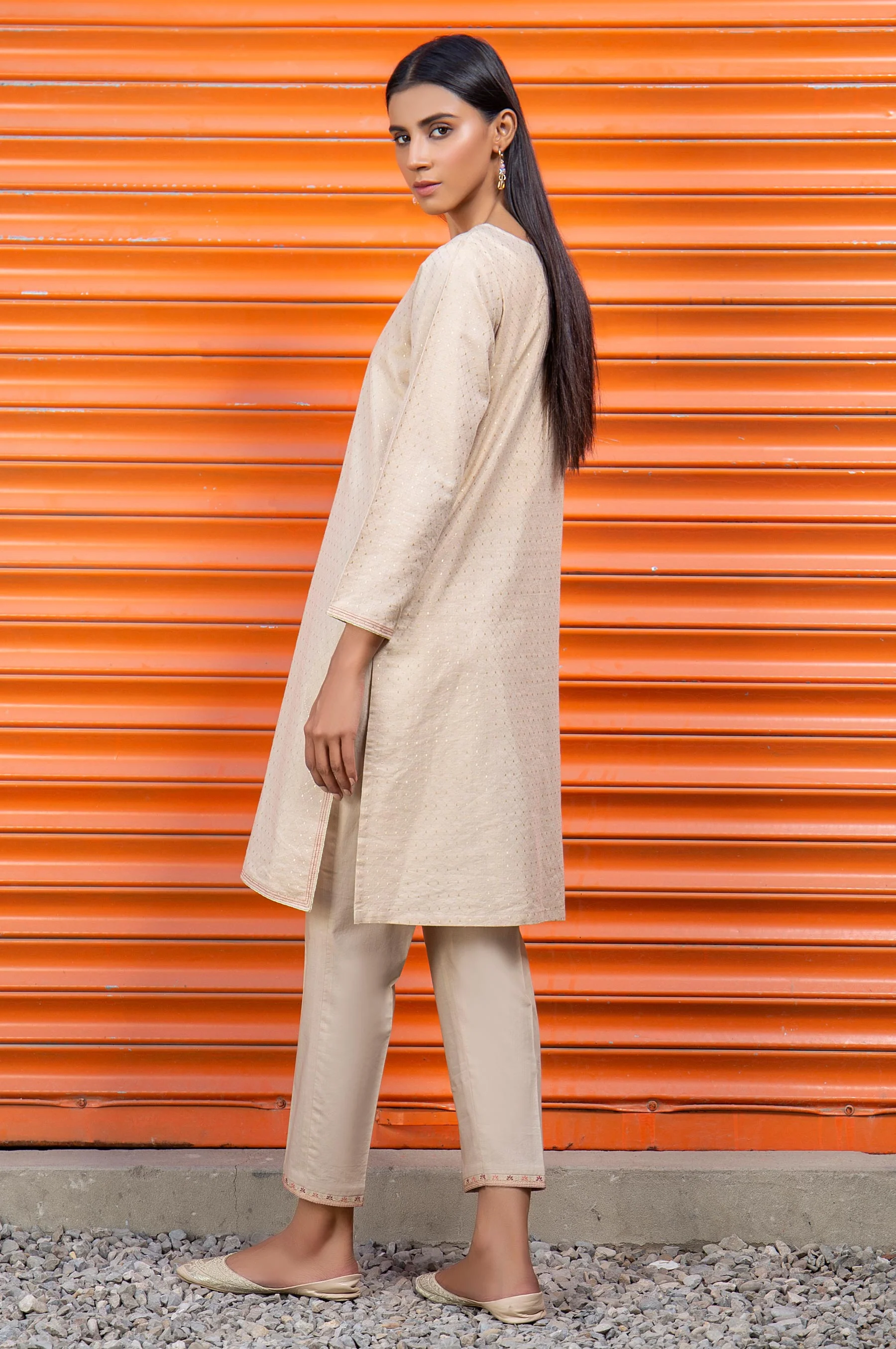 Stitched 2 Piece Embroidered Mesuri Suit - Image 2