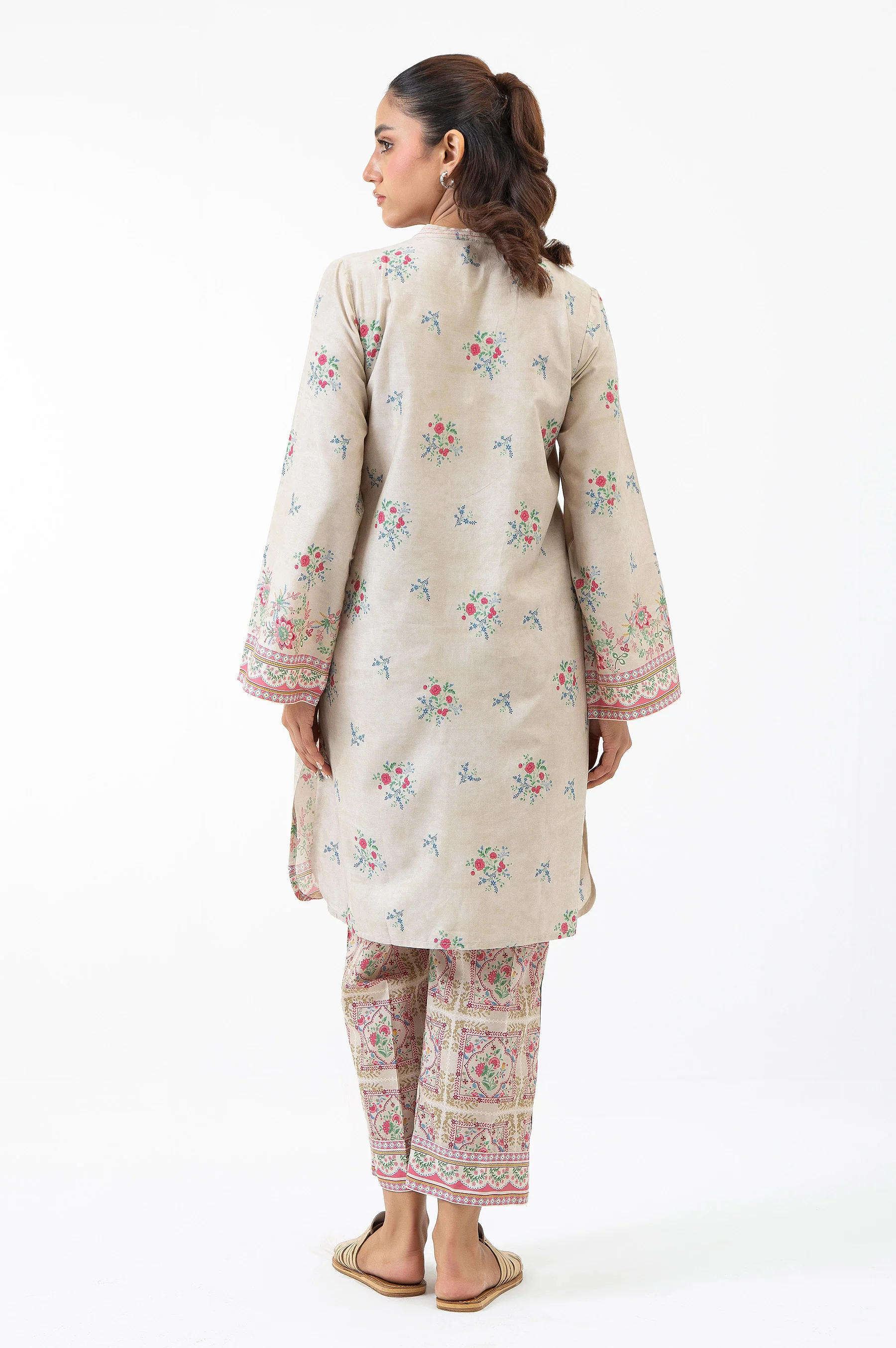 STITCHED EMBROIDERED CAMBRIC SUIT - Image 5