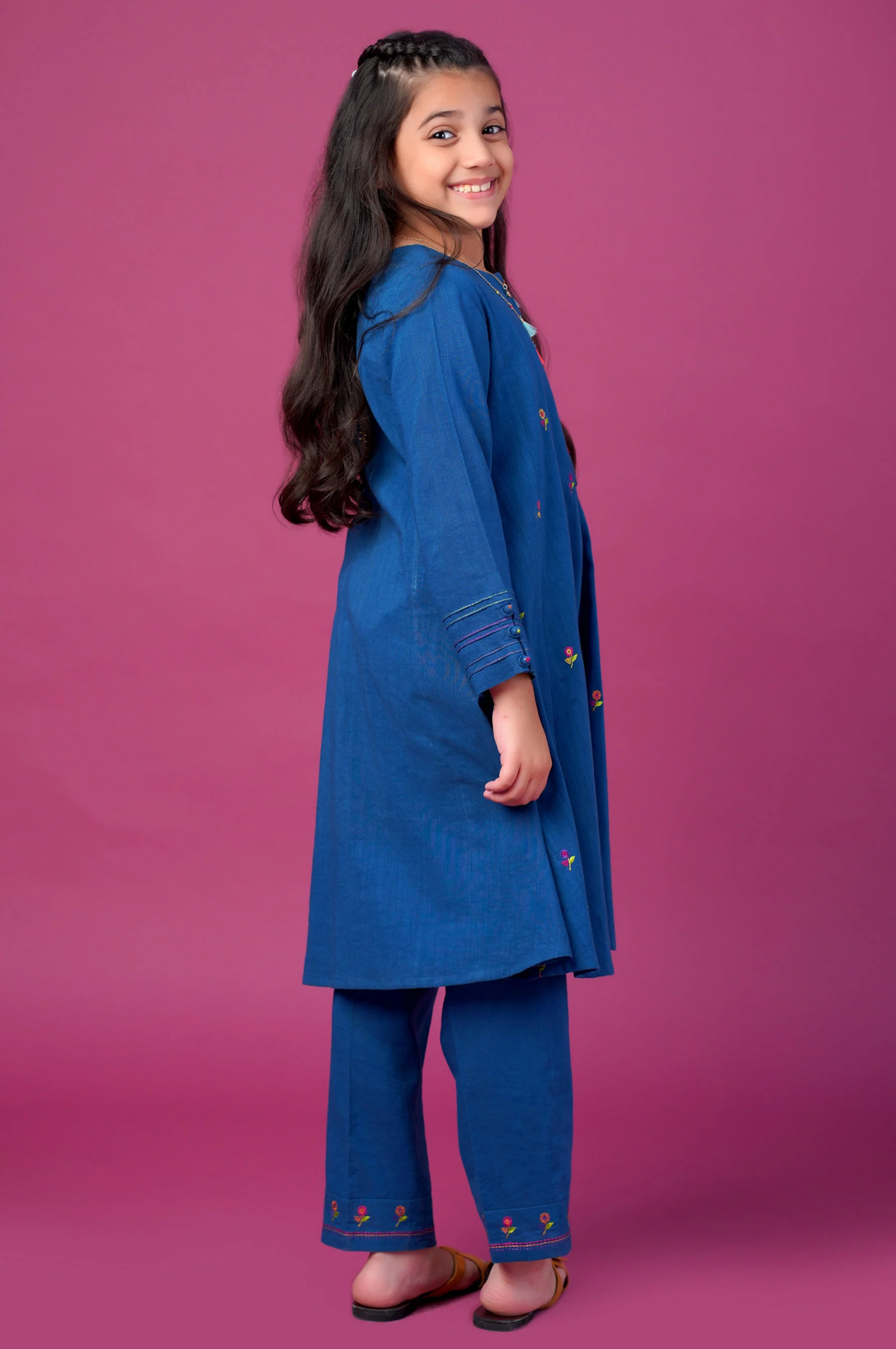 Stitched 2 Piece Embroidered Khaddar Suit - Image 2