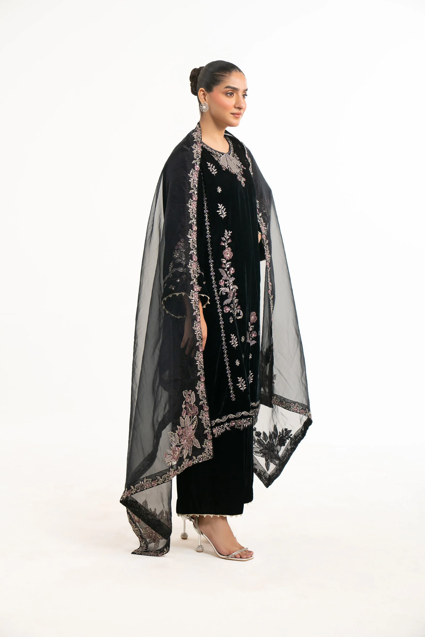 EMBROIDERED VELVET STITCHED SHIRT BOTTOM - Image 4