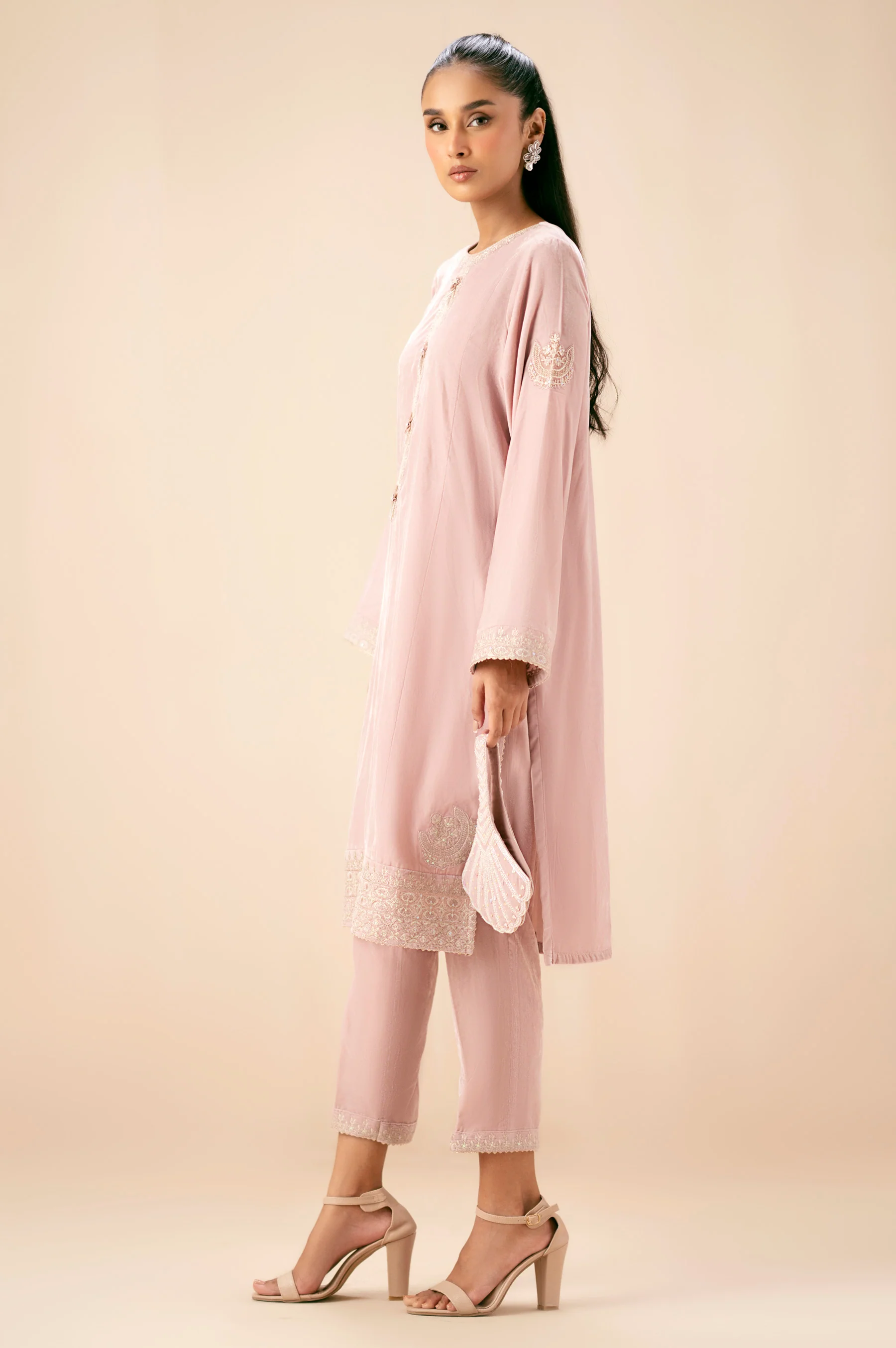 STITCHED EMBROIDERED SHIRT BOTTOM - Image 5