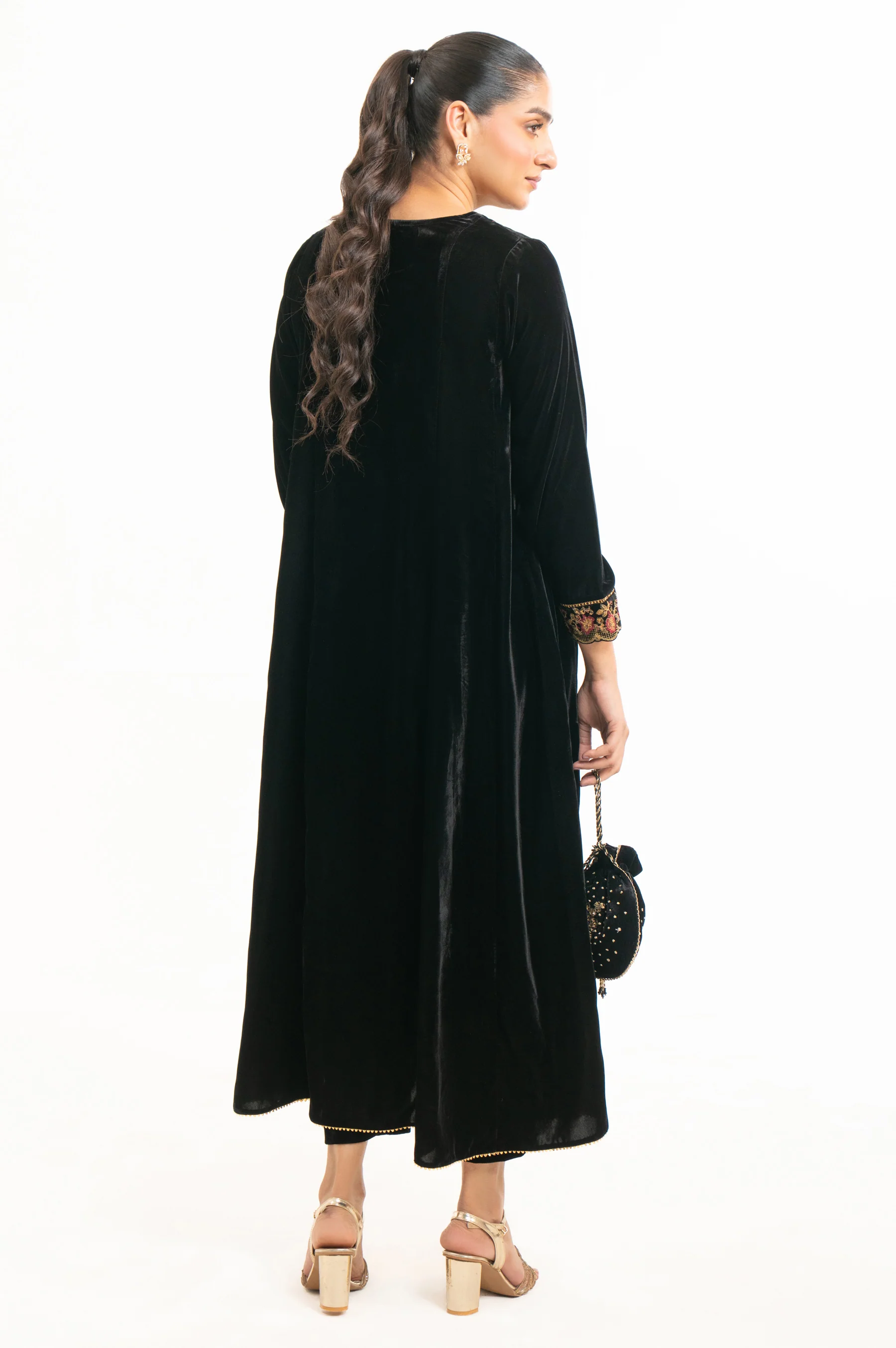 EMBROIDERED VELVET SHIRT & BOTTOM - Image 6