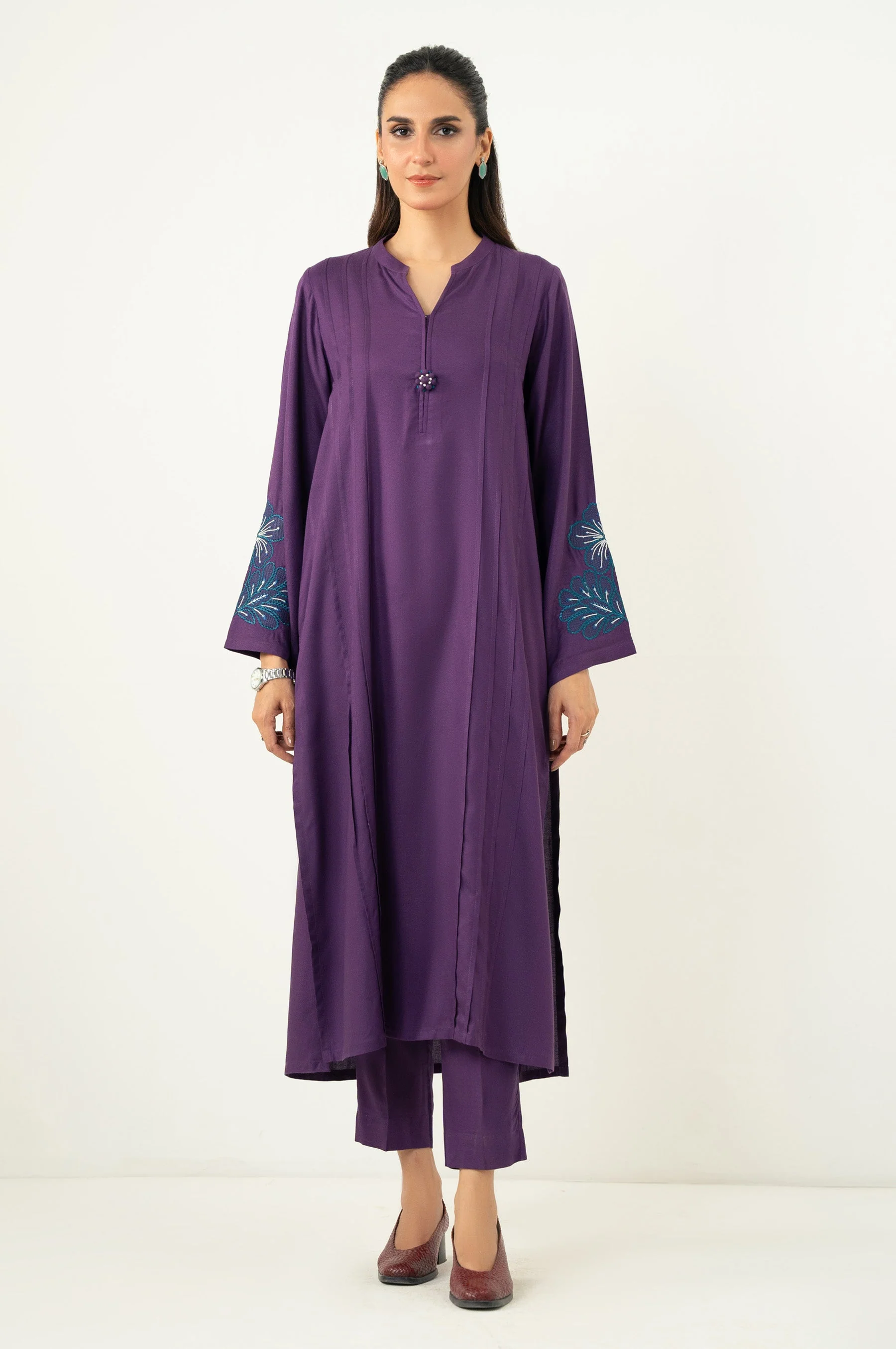 STITCHED EMBROIDERED SHIRT BOTTOM (FACTORY E-OUTLET)