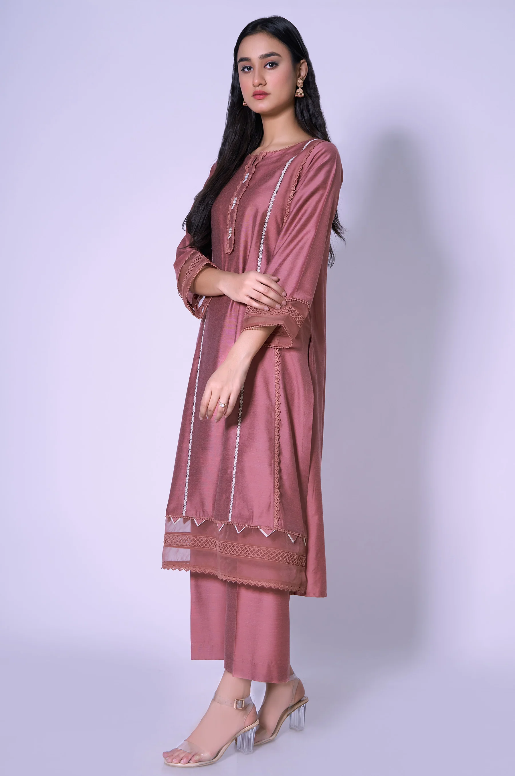 Stitched 2 Piece Cotton Silk Stylized Outfit