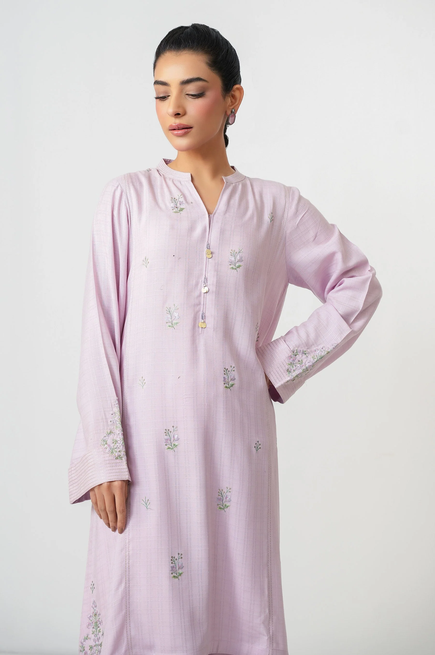 STITCHED EMBROIDERED SUIT (FACTORY E-OUTLET) - Image 4