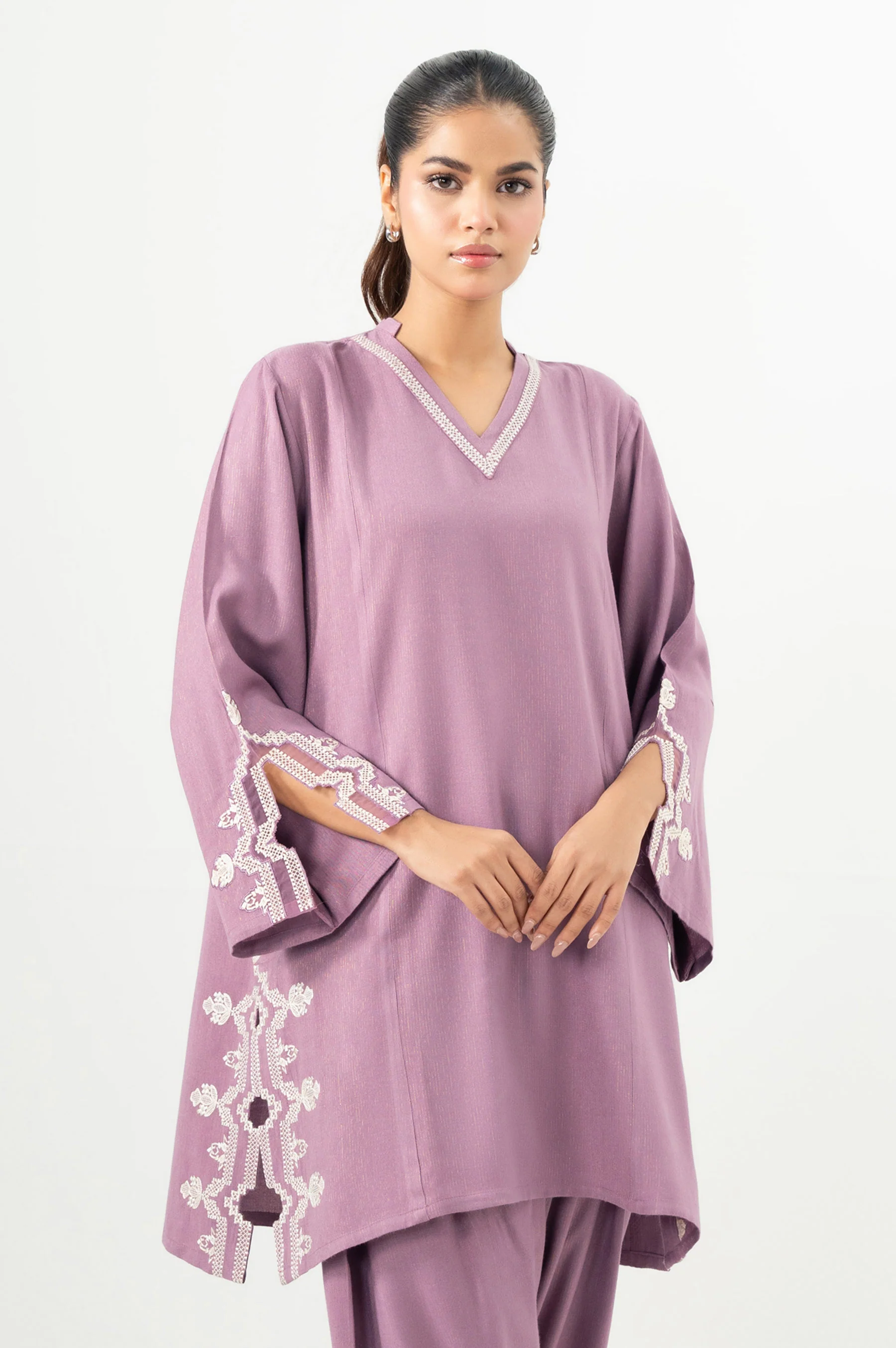 STITCHED EMBROIDERED SHIRT BOTTOM - Image 6
