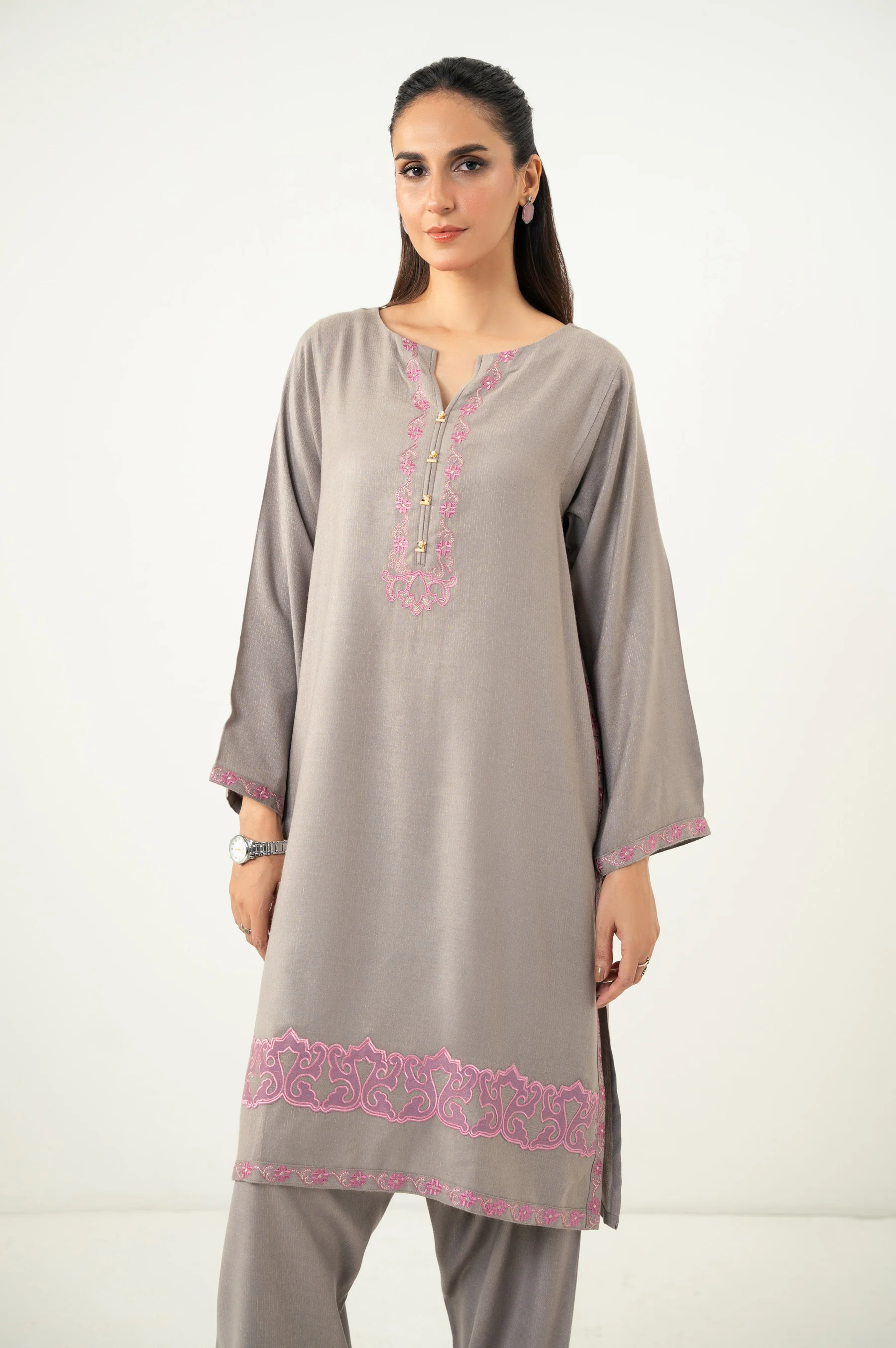 STITCHED EMBROIDERED SHIRT BOTTOM - Image 6