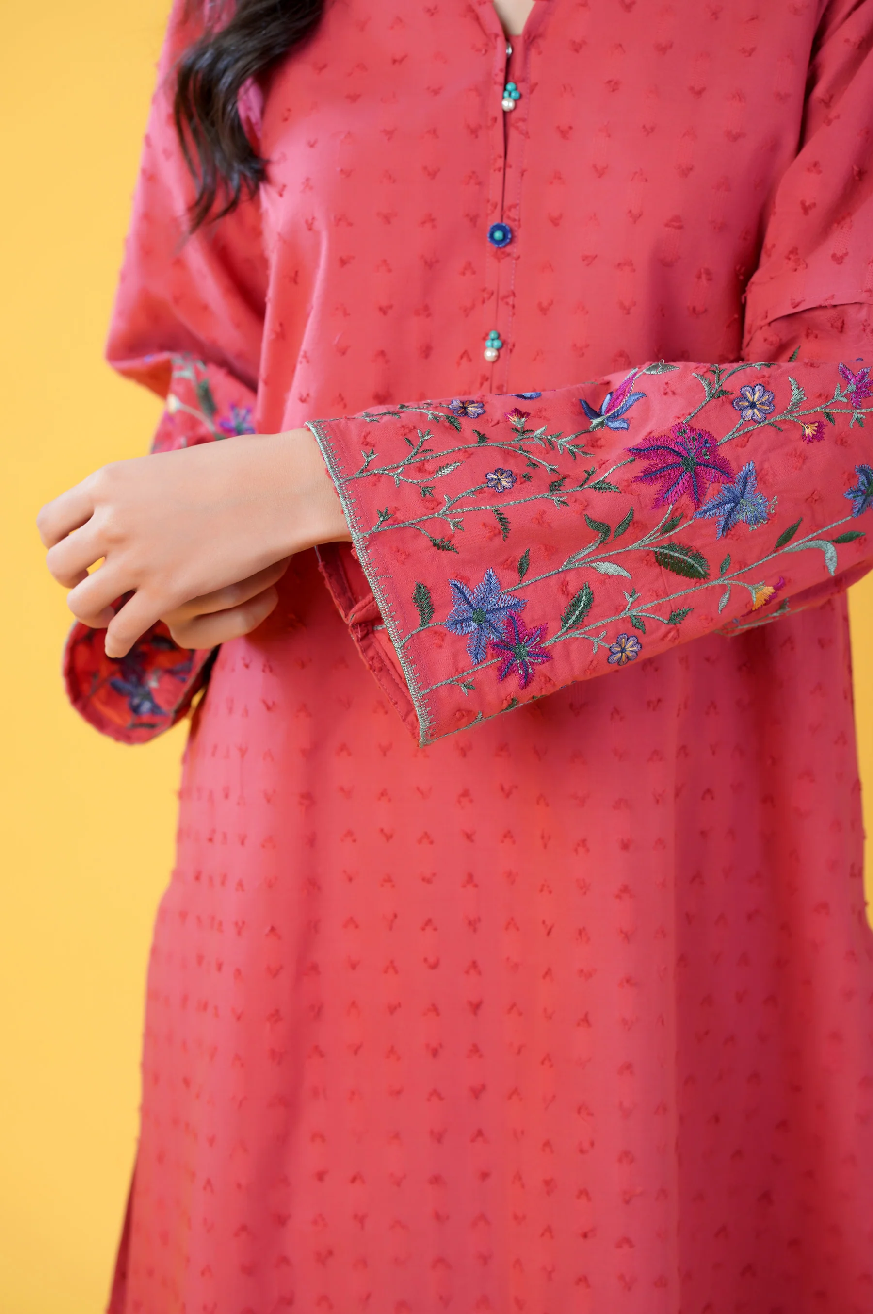 Stitched 2 piece Brochia Jacquard Suit - Image 4