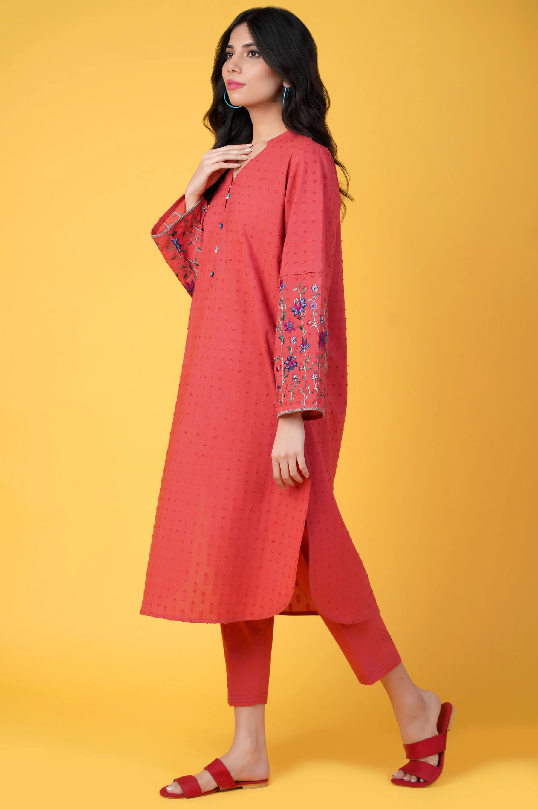 Stitched 2 piece Brochia Jacquard Suit - Image 5