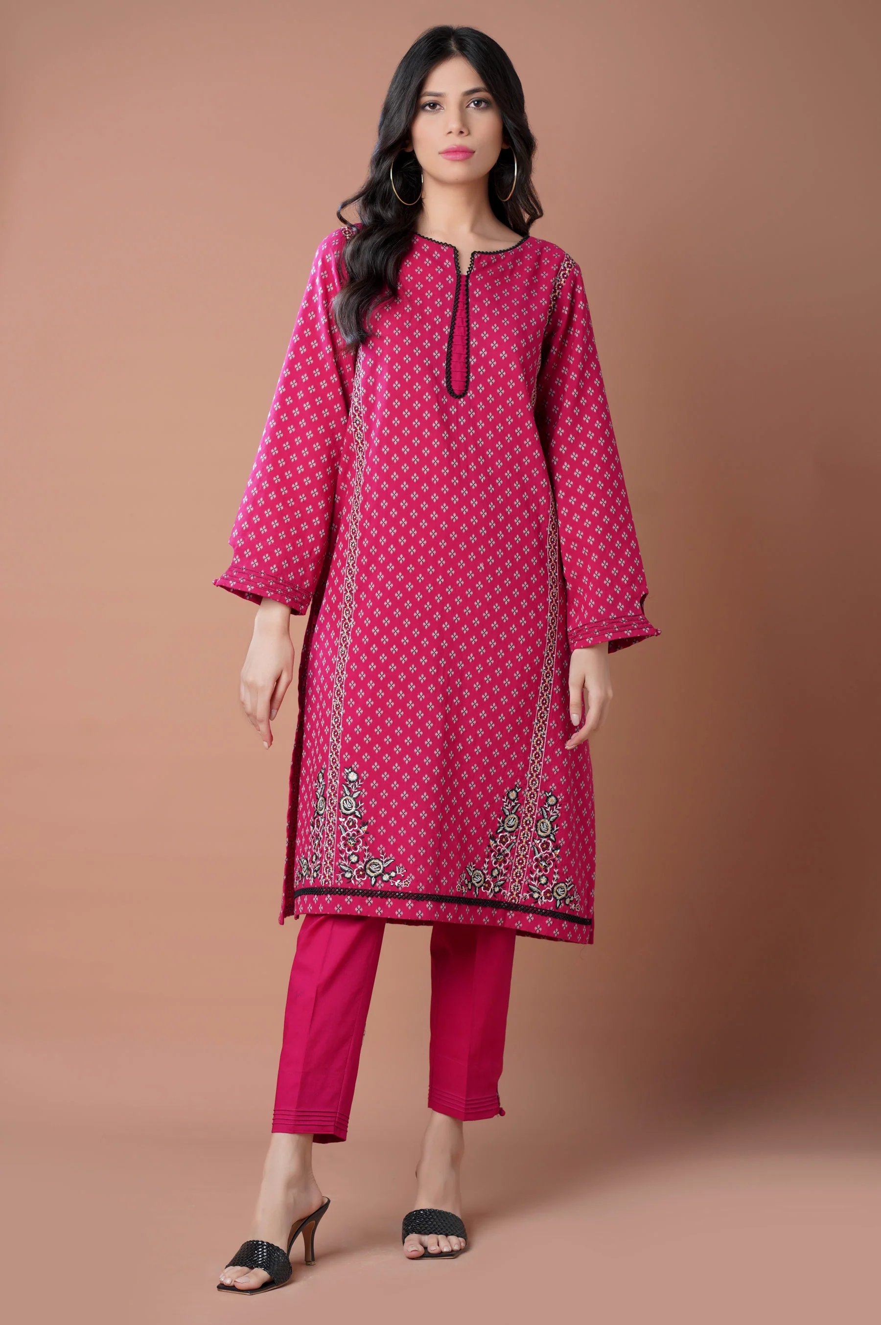 Stitched 2 Piece Jacquard Suit - Image 2
