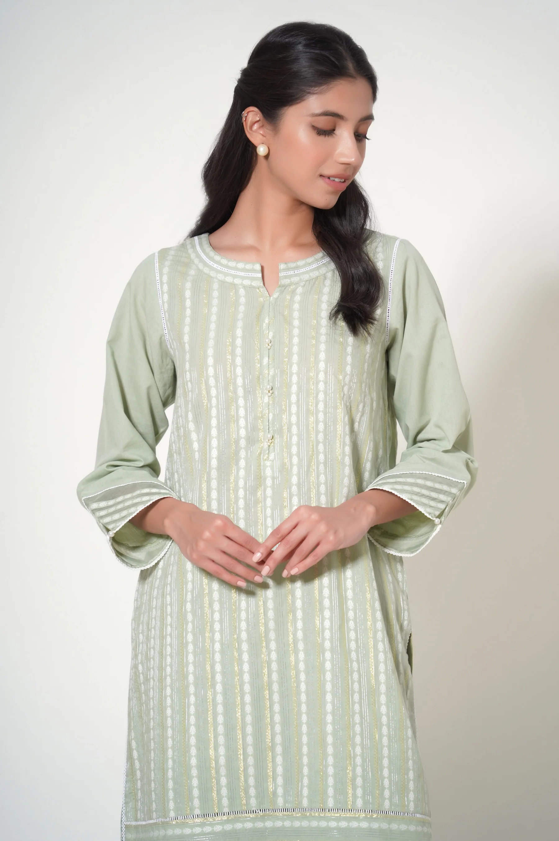 Stitched 2 Piece Jacquard Suit - Image 5