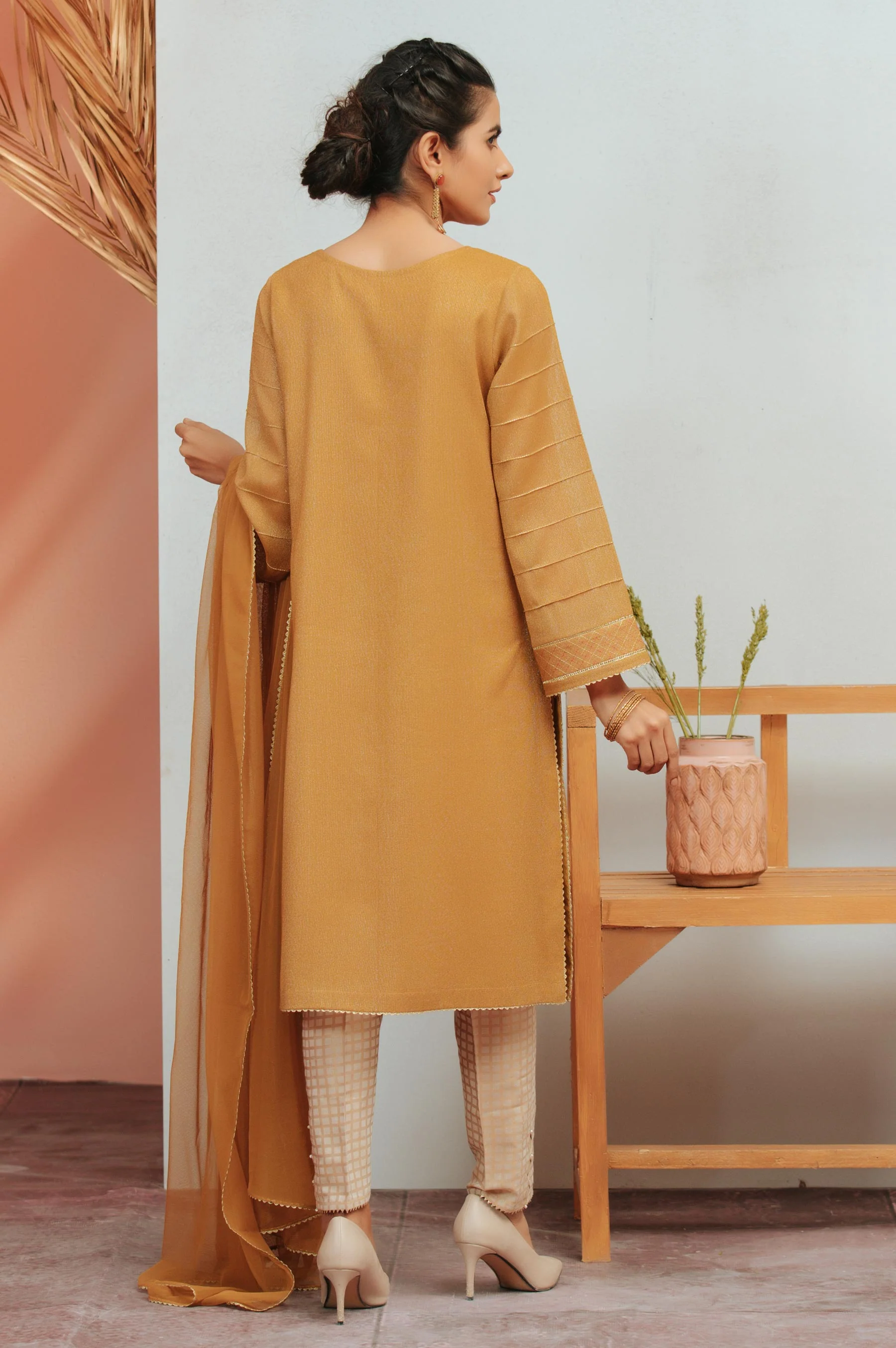 Stitched 2 Piece Karandi Maysori Embroidered Suit - Image 3