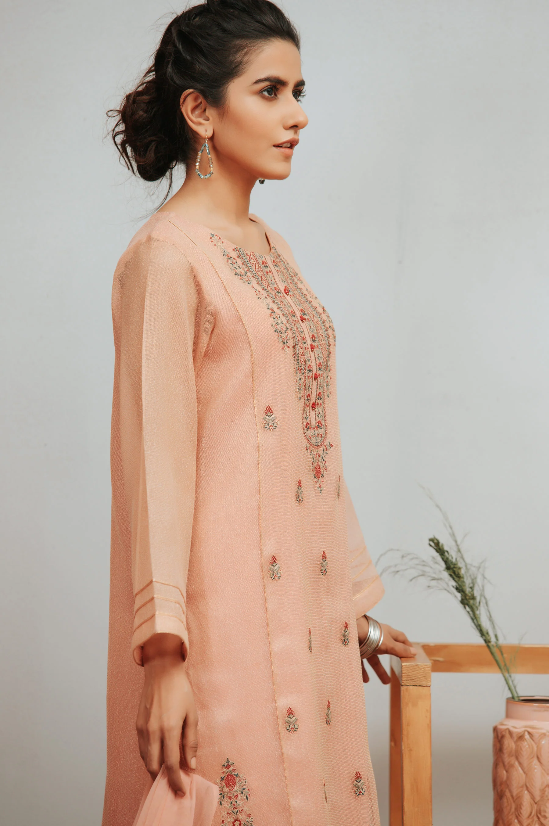 Stitched 2 Piece Karandi Maysori Embroidered Suit - Image 4