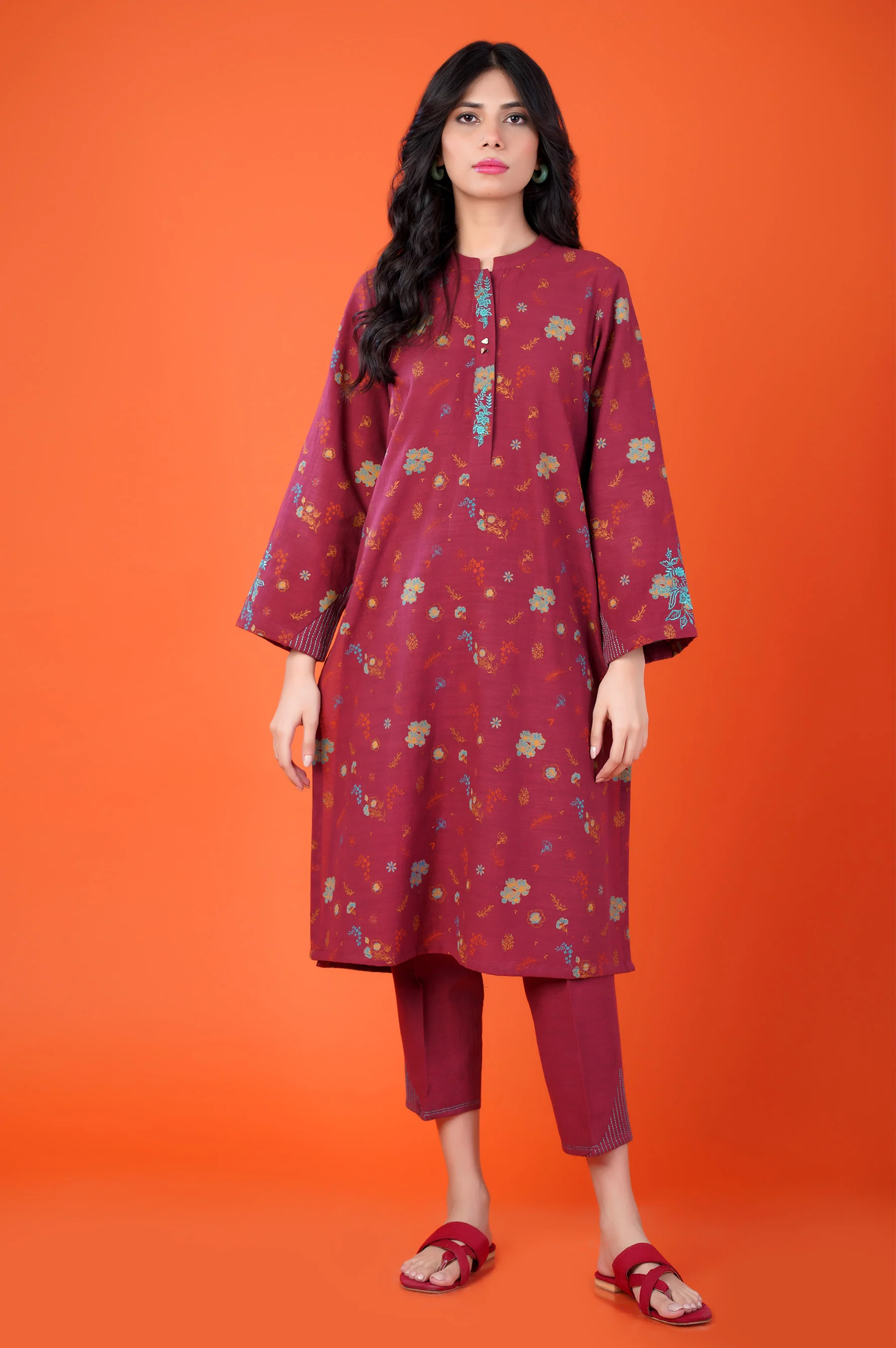 Stitched 2 Piece Khaddar Suit - Image 4