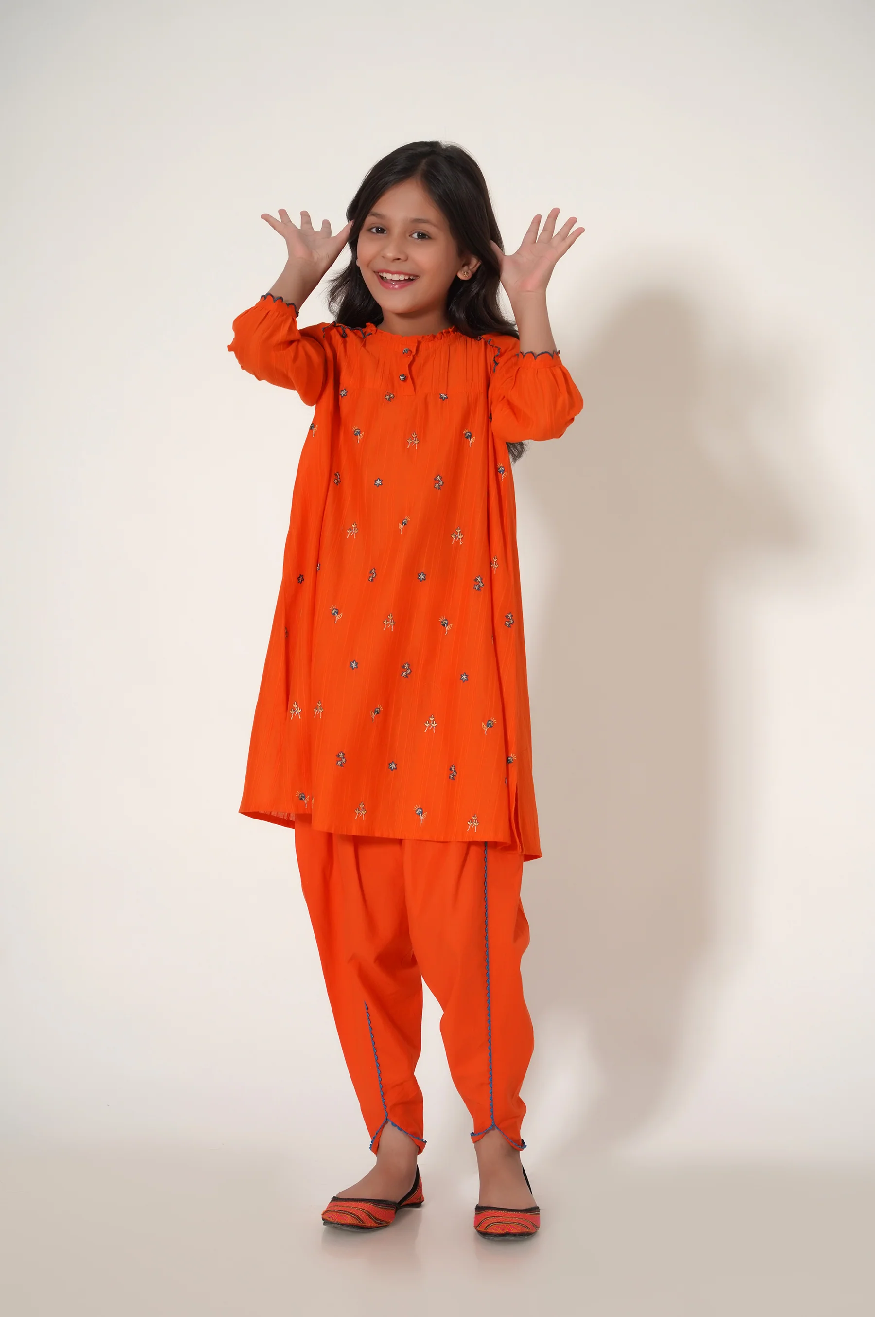 Stitched 2 Piece Embroidered Doria Checks Suit - Image 2