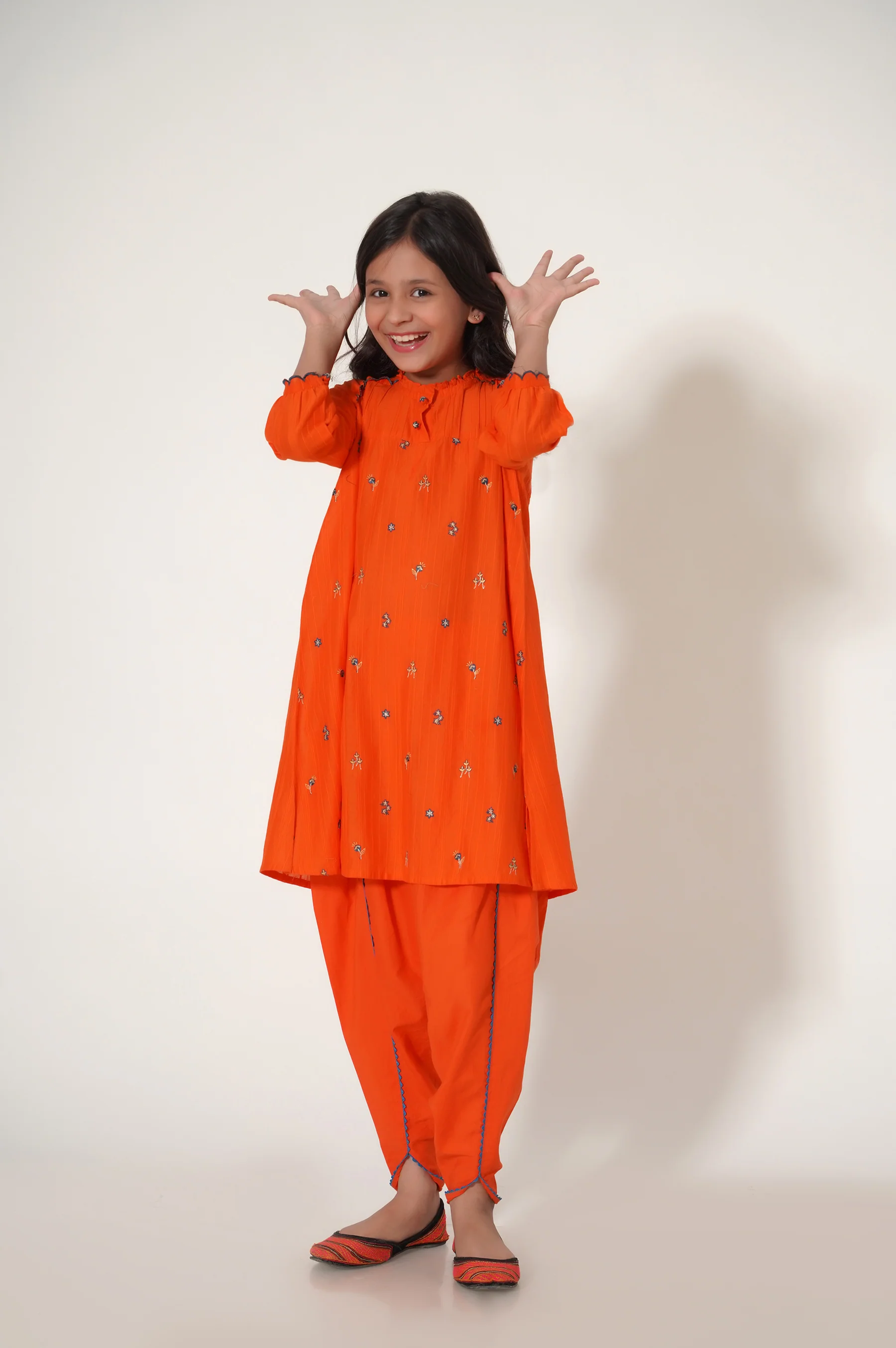 Stitched 2 Piece Embroidered Doria Checks Suit - Image 4