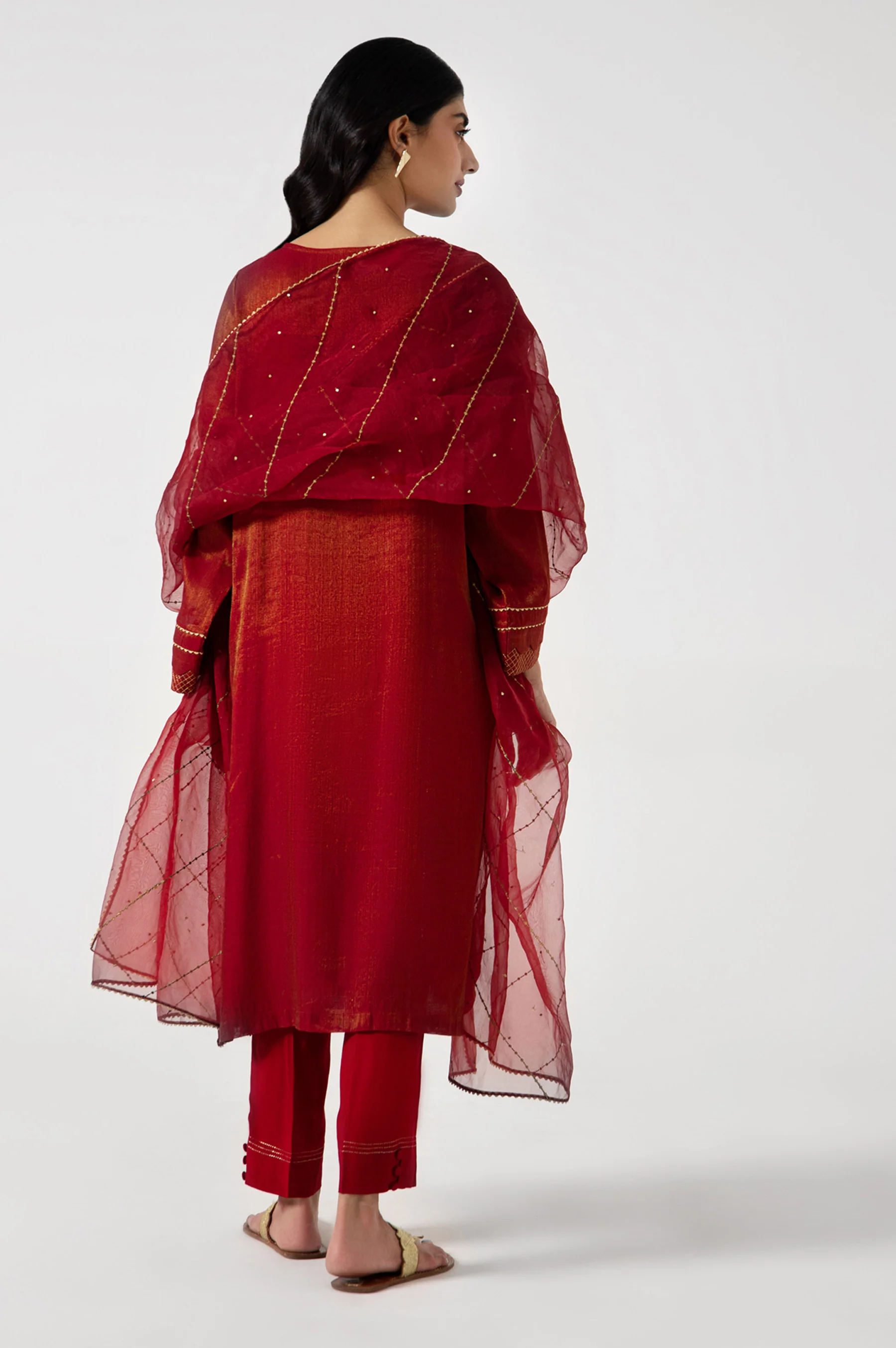 Stitched 2 Piece Mysuri Embroidered Suit - Image 2