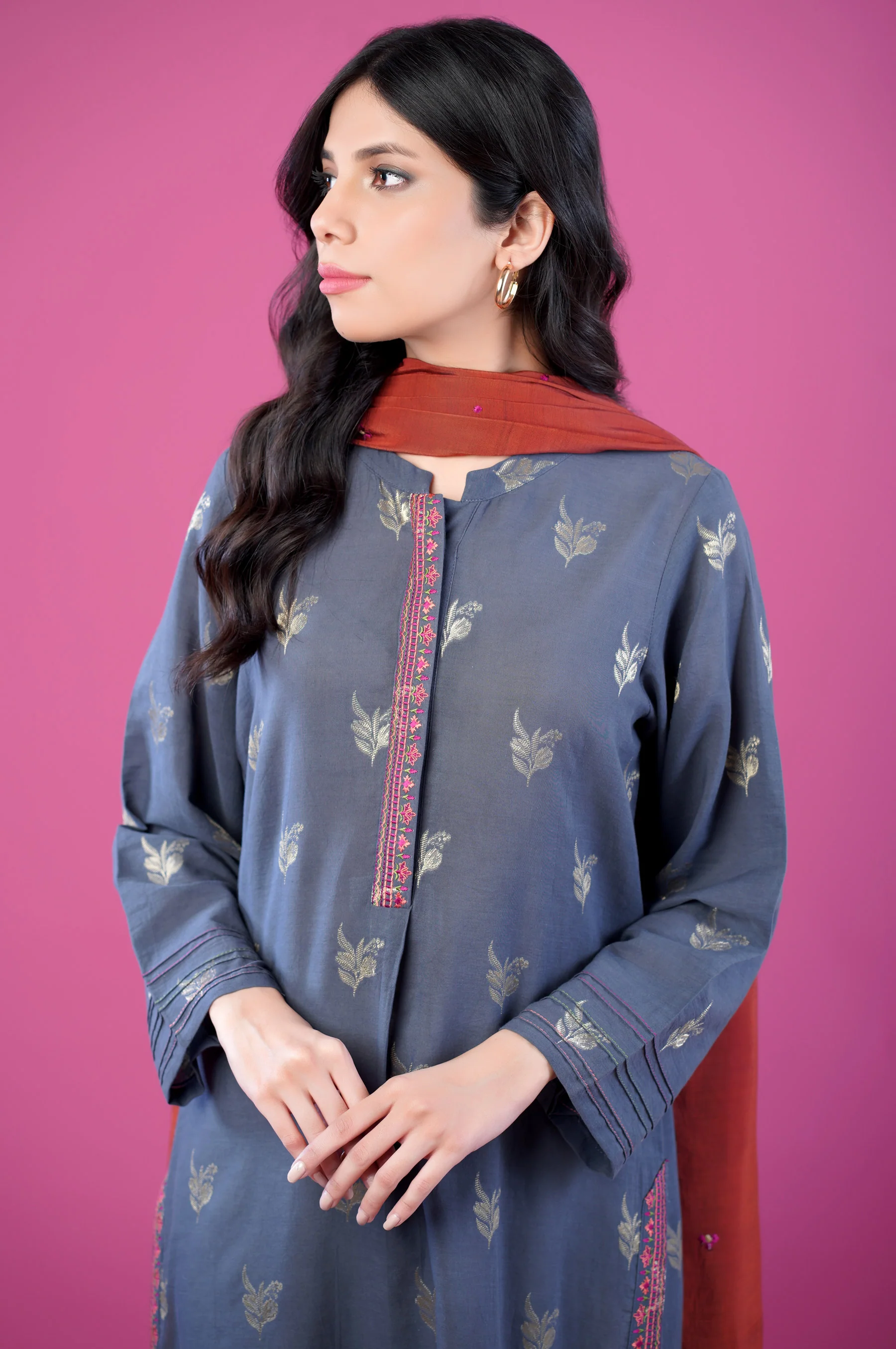 Stitched 2 piece Dobby Mysuri Suit - Image 3