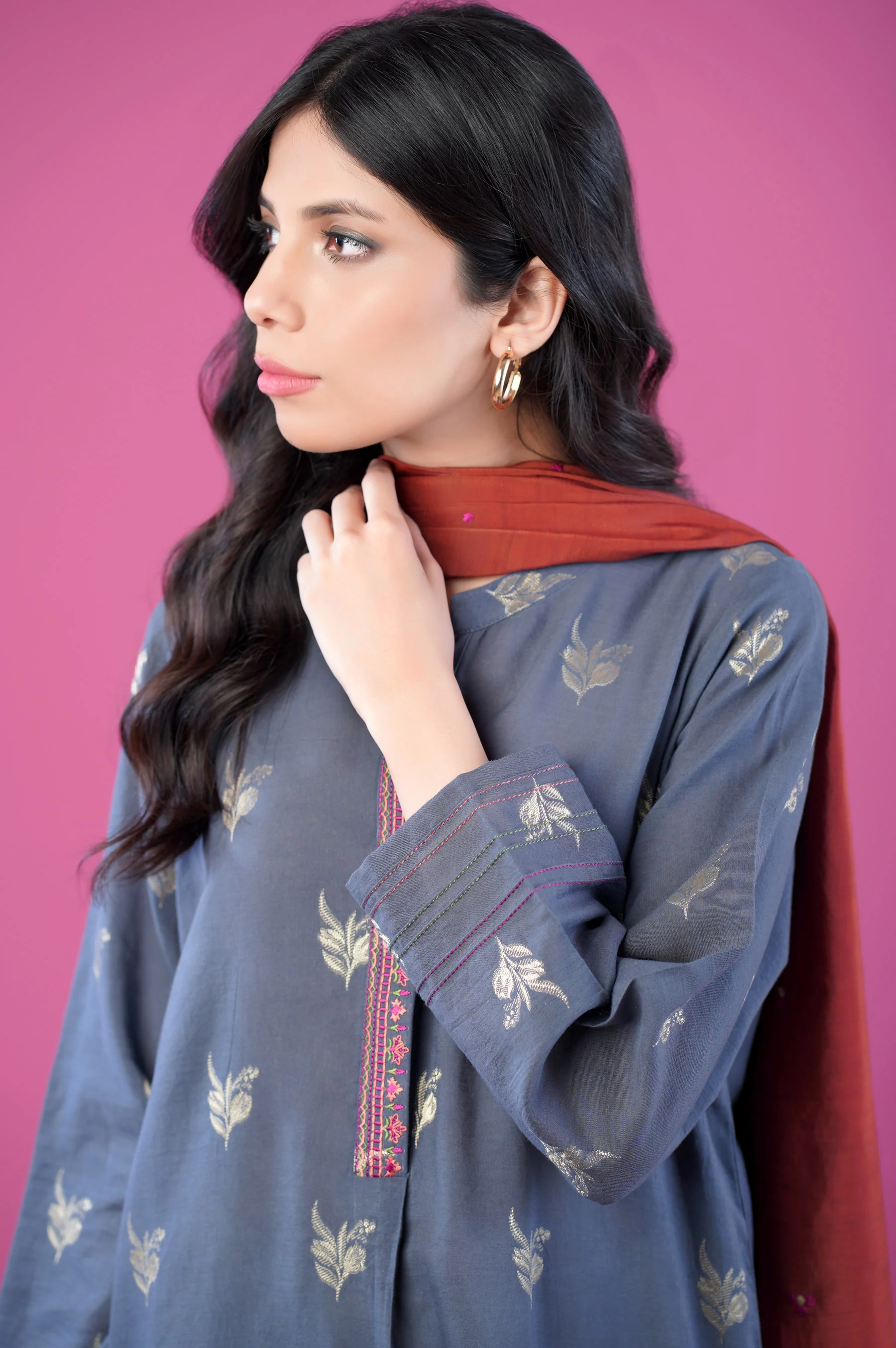 Stitched 2 piece Dobby Mysuri Suit - Image 6
