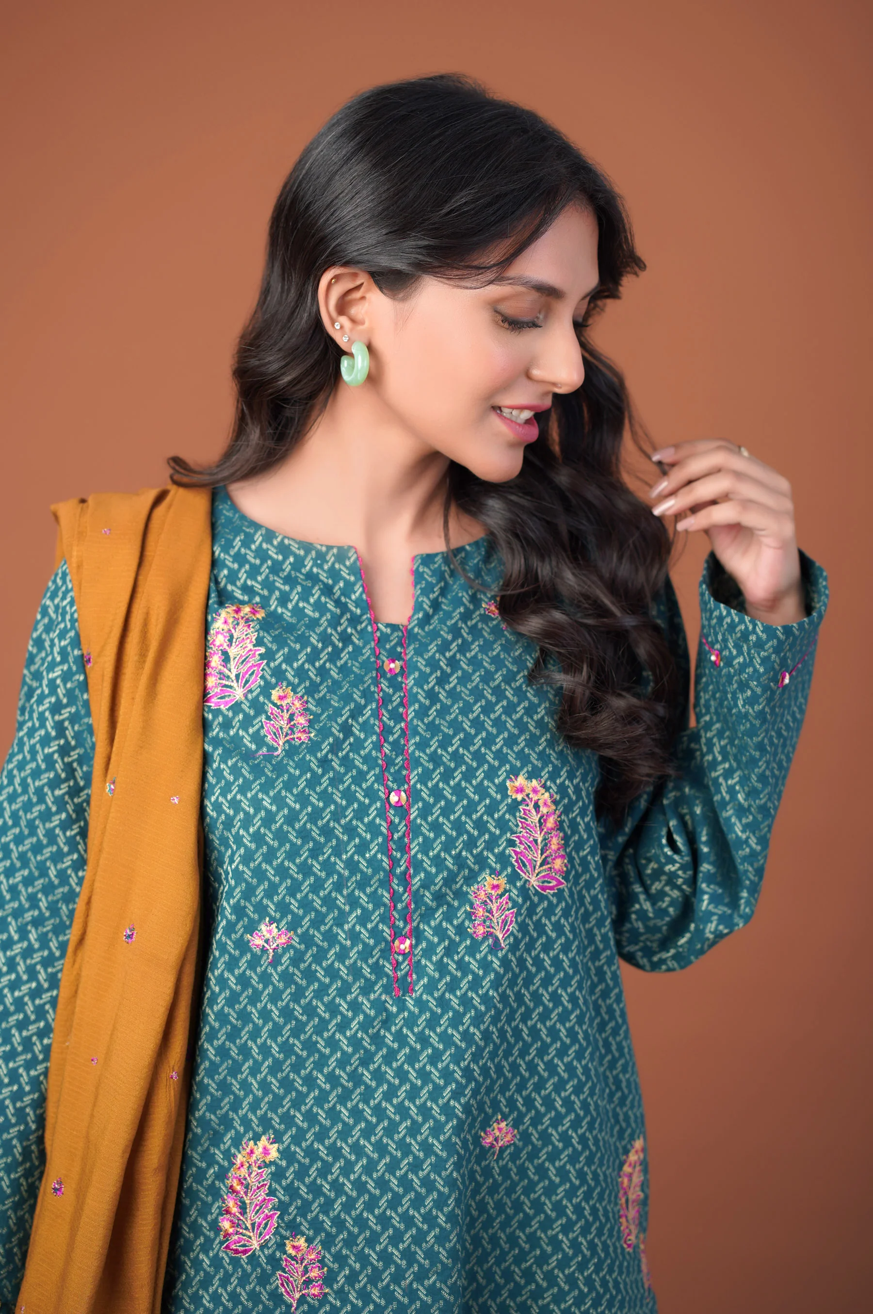 Stitched 2 Piece Dobby Mysuri Suit - Image 2
