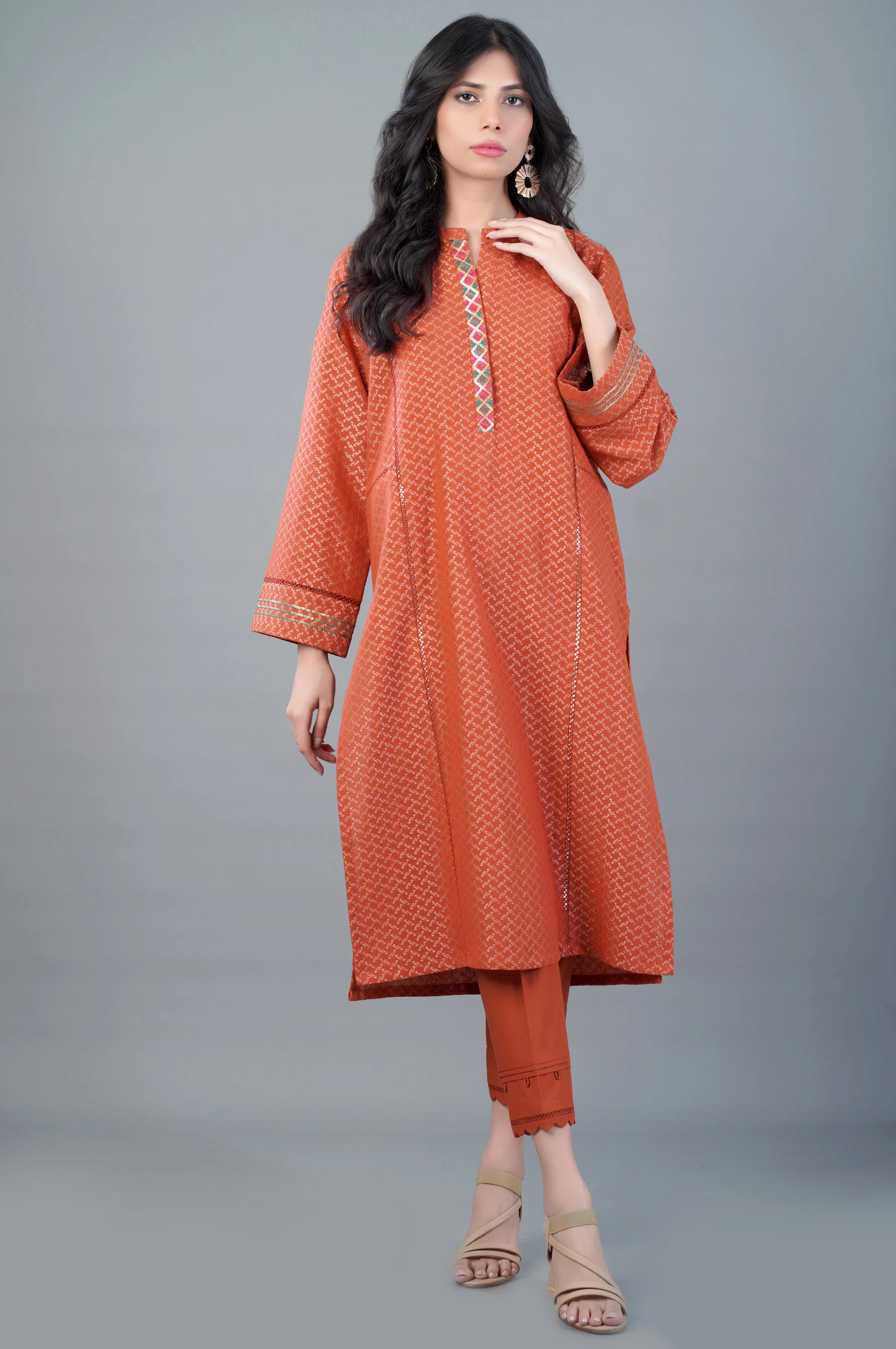 Stitched 2 piece Dobby Mysuri Suit - Image 2