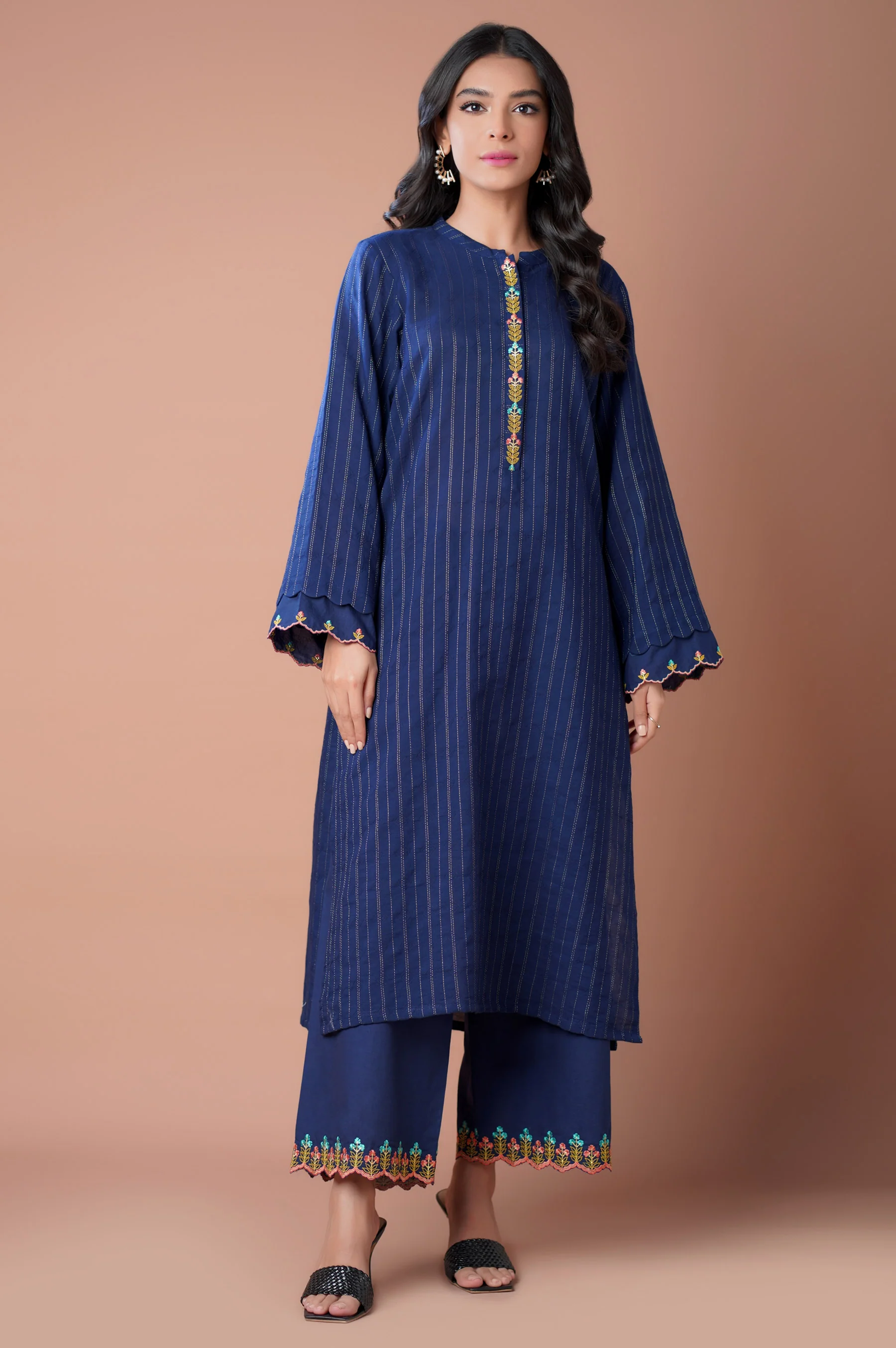 Stitched 2 piece Dobby Mysuri Suit - Image 2