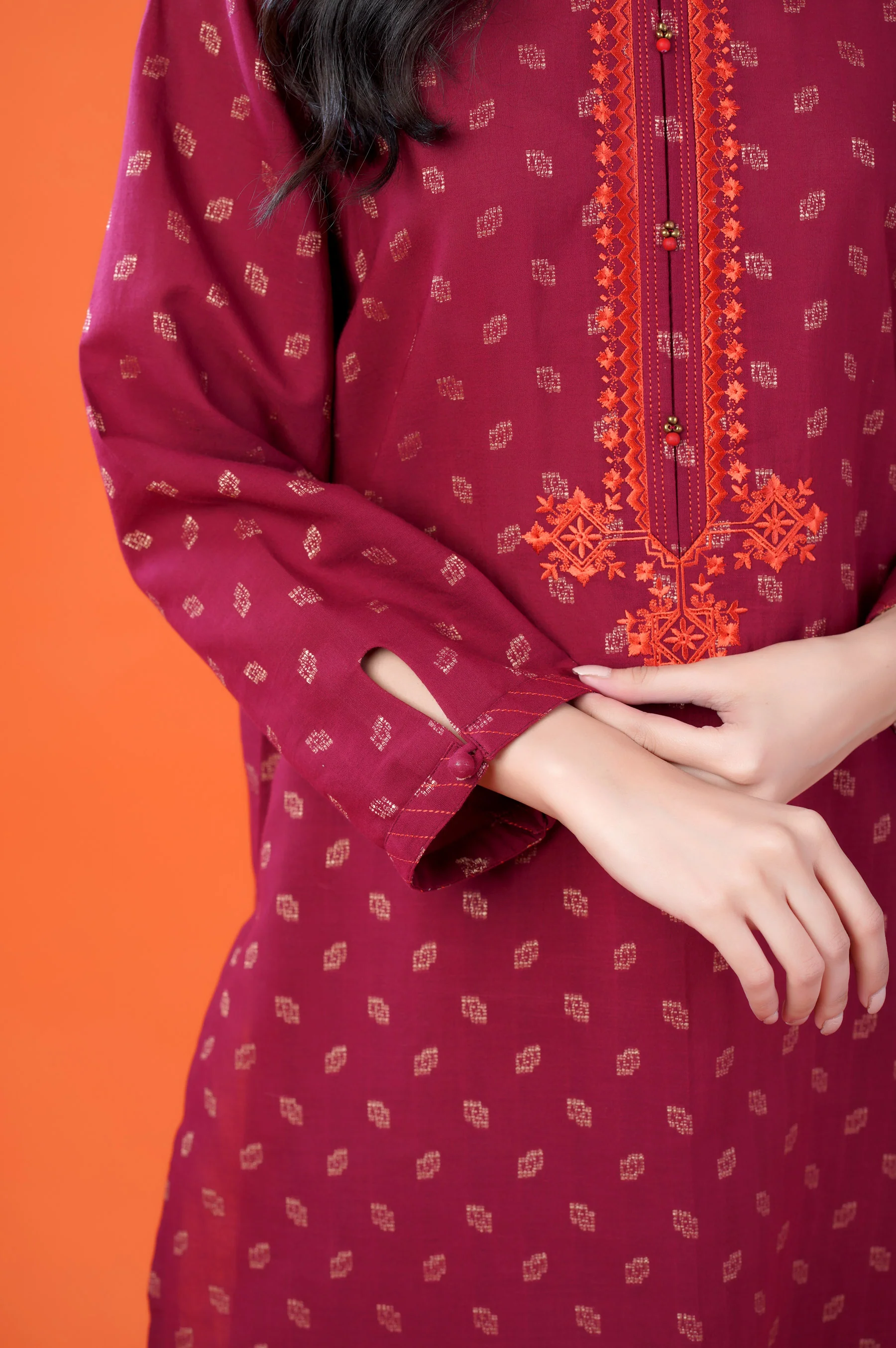 Stitched 2 Piece Dobby Mysuri Suit - Image 4